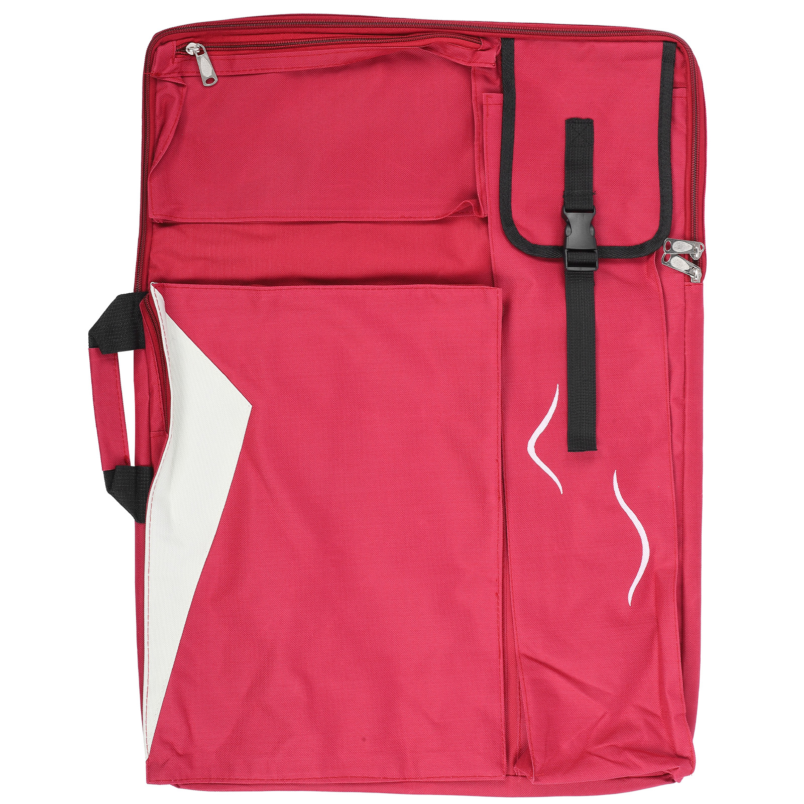 4k-malrucksack, Zeichen- Und Skizzenbrett, Multifunktionale Wasserdichte Rote Canvas-kunsttasche, Künstlerkoffer.