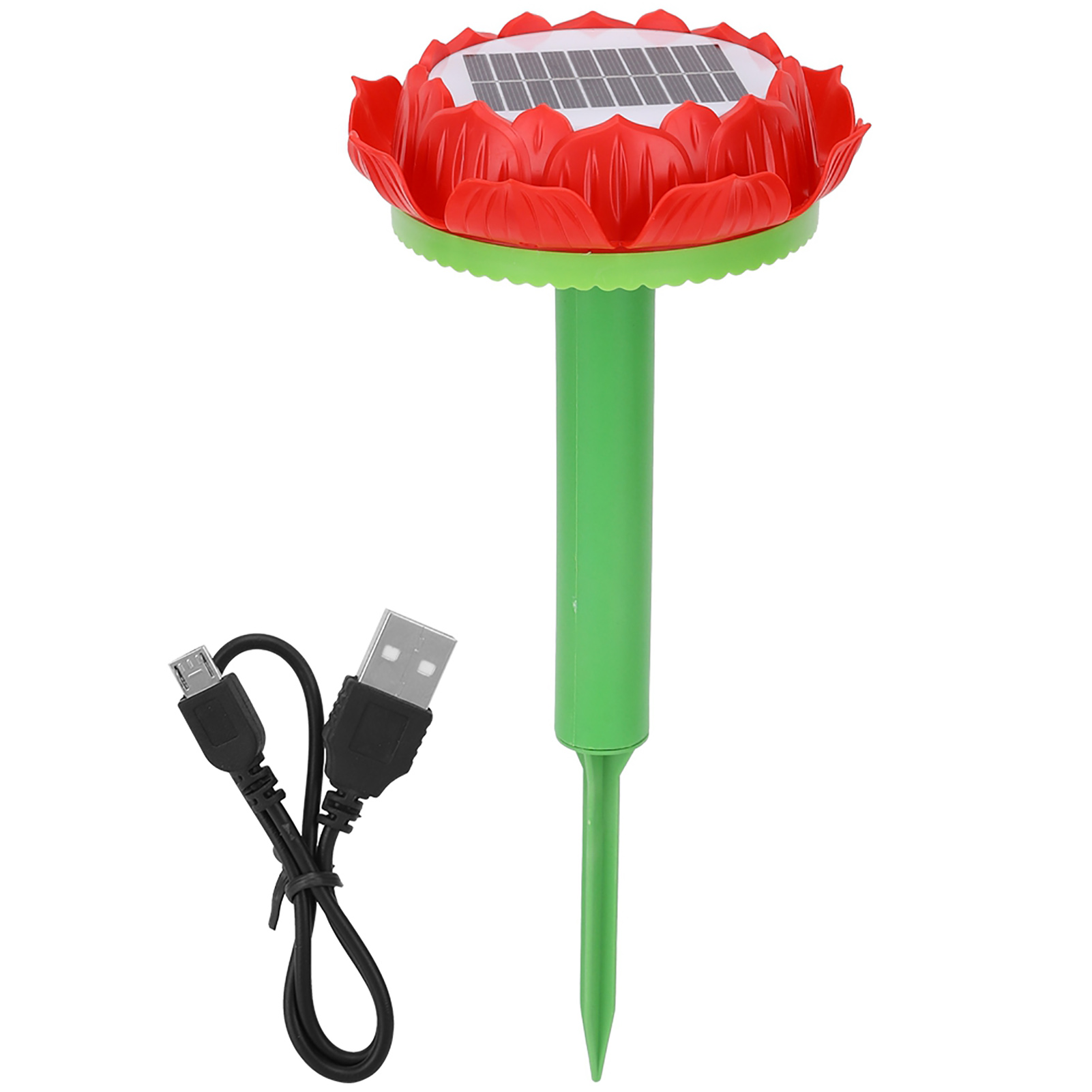 48-in-1 Solarbetriebener Outdoor-musikplayer Mit Buddhistischen Gesängen, Regendicht, Rot