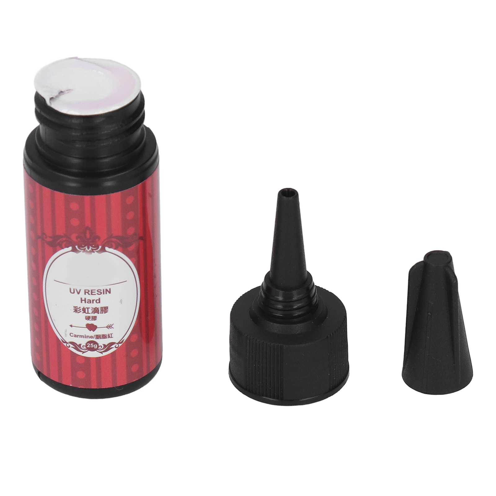 25 G Uv-kleber, Ungiftiges, Rotes, Kristallklares Harz, Schnellhärtend, Wasserdicht, Auslaufsichere Flasche