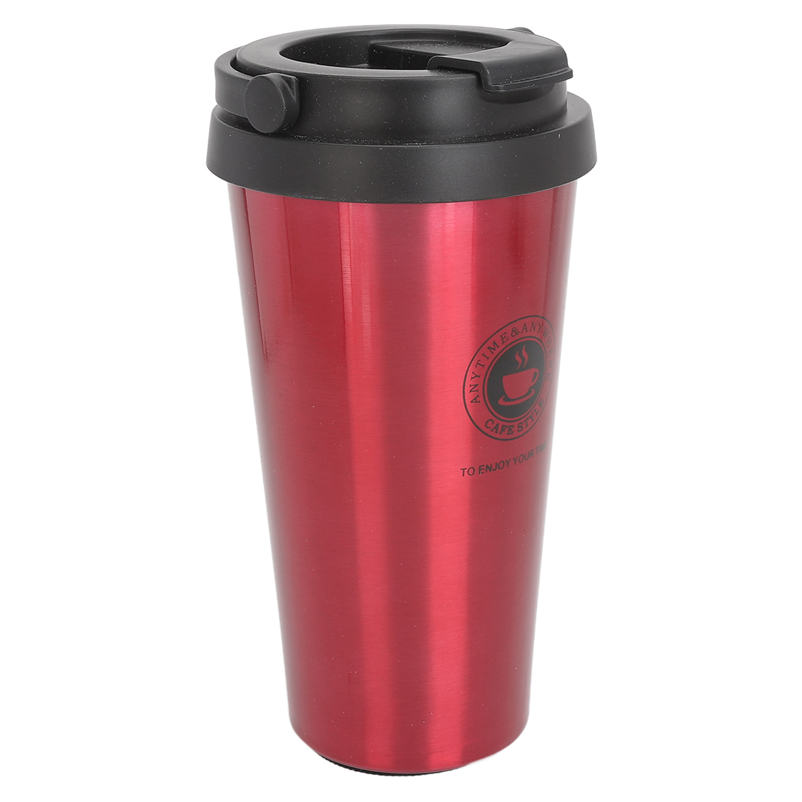 Isolierter Kaffeebecher Mit Deckel, Edelstahl-reisebecher, Tragbarer Kaffeebecher Fürs Auto, Rot, 500 Ml