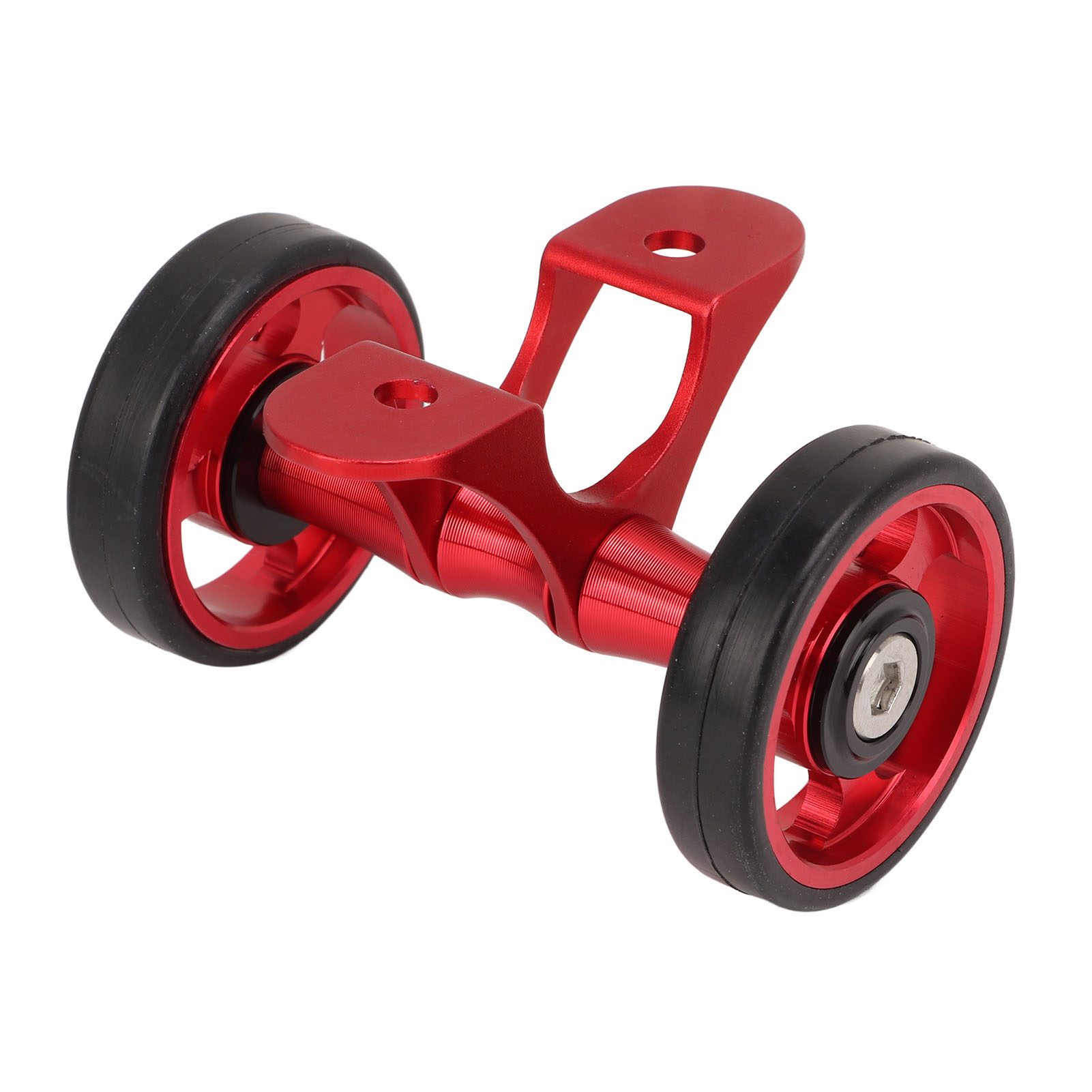 Easywheel Fahrradschutzblech Mit Doppelrollen Für Brompton Falträder Und Dahon (rot)