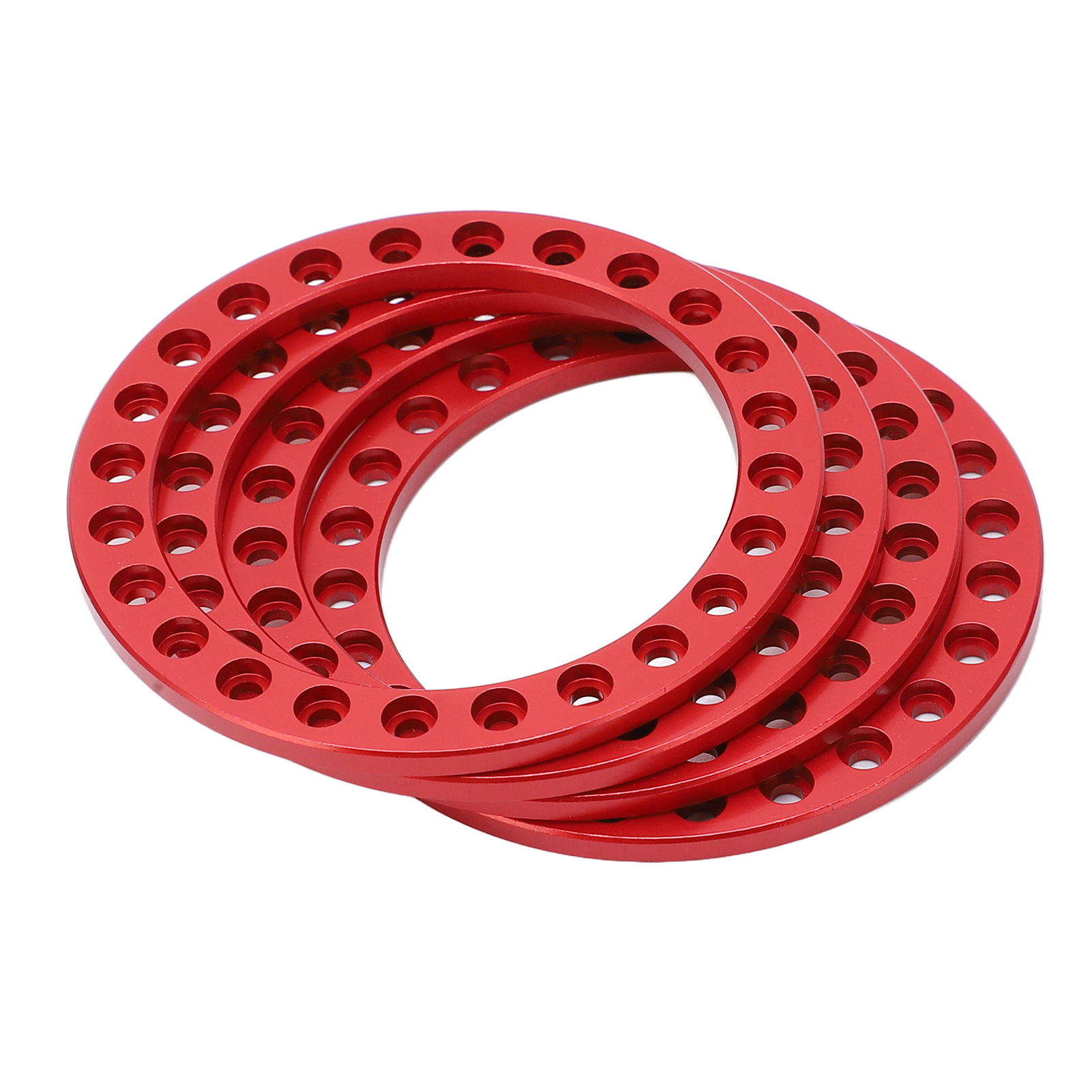 Satz Mit 4 Externen Sicherungsringen Aus Aluminiumlegierung Für Vp 1,9-zoll-felgen, Rote Ringe.