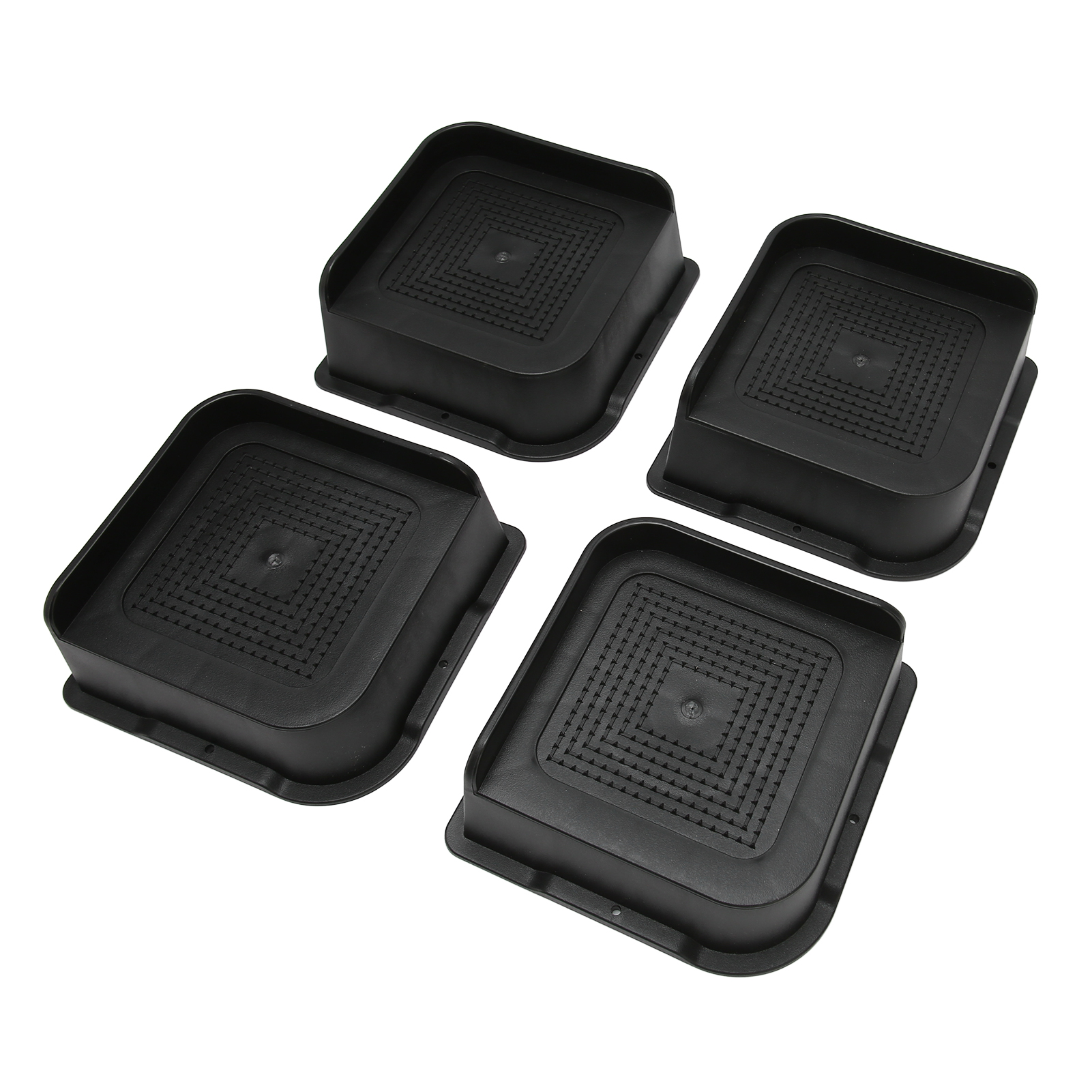 4er-set L-förmige Bettfüße Aus Abs, Rutschfeste Möbelfüße Für Stuhlbeine, Tisch, Sofa, Kleiderschrank, Schreibtisch, Schwarz, 5,1 Cm