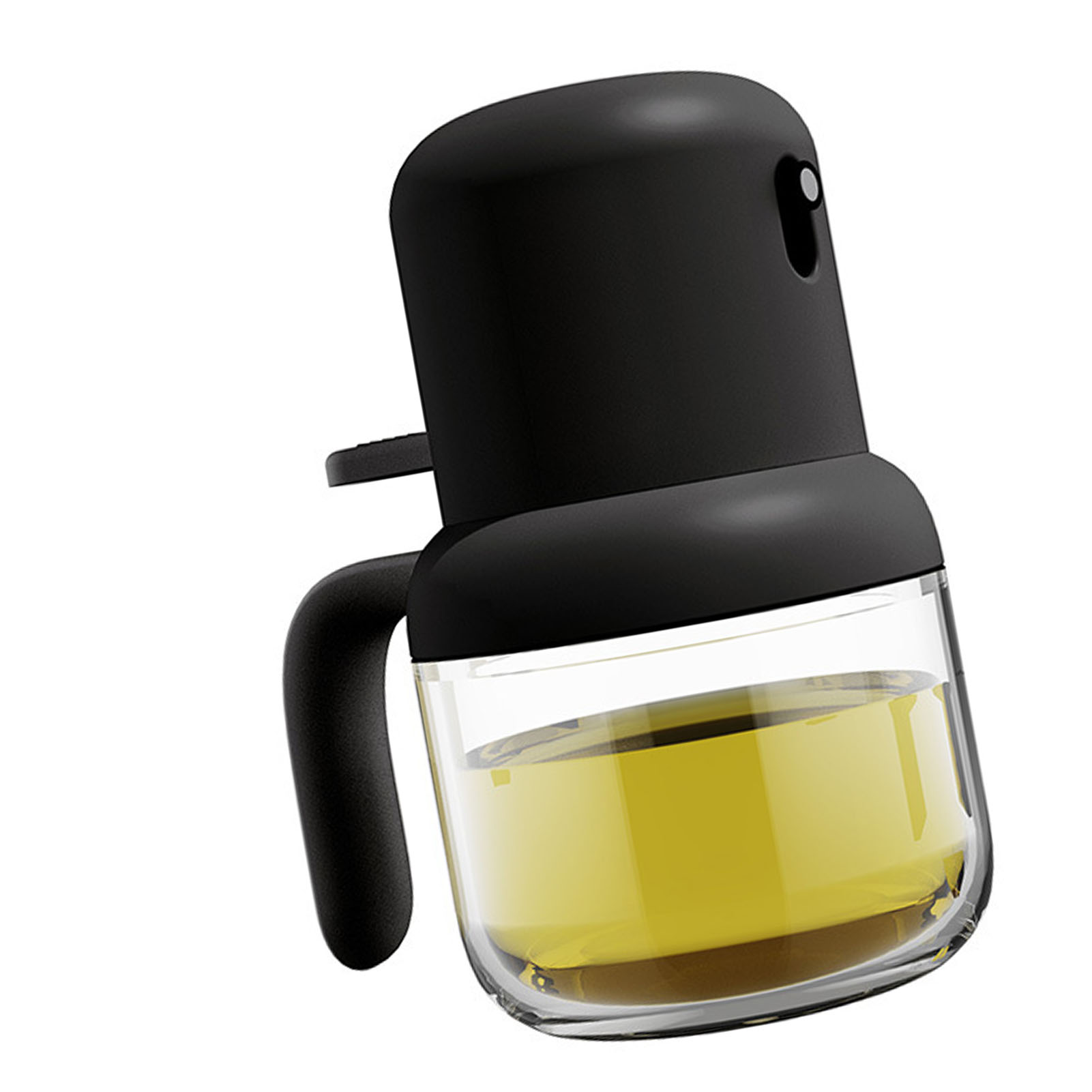 180-ml-ölsprühflasche, Ergonomischer Griff, Luftdichter Verschluss, Kunststoff Und Glas, Staubdichter Olivenölsprüher Für Die Küche, Schwarz