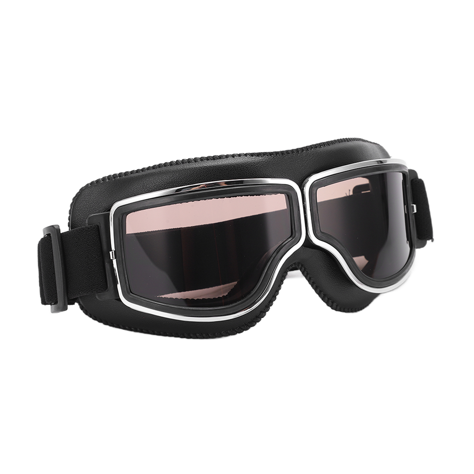 Verstellbare, Eng Anliegende, Wind- Und Sanddichte Motorradbrille Für Motocross Im Freien, Schwarze Gläser