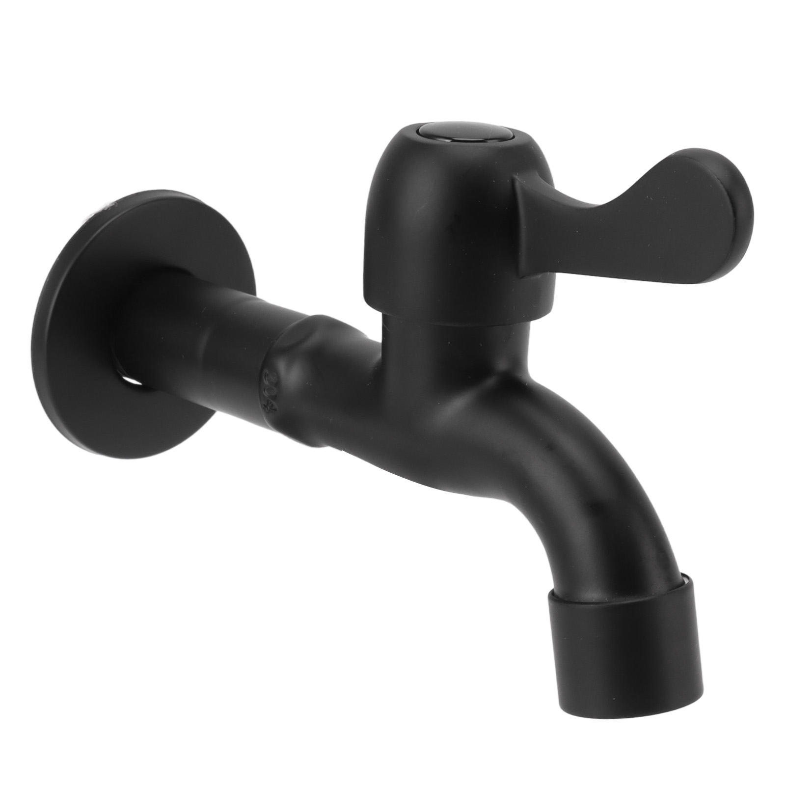 Langer, Wandmontierter Wasserhahn Aus Edelstahl 304, G1/2-gauge, Einteiliger Schwarzer Kaltwasserhahn Für Den Putzeimer