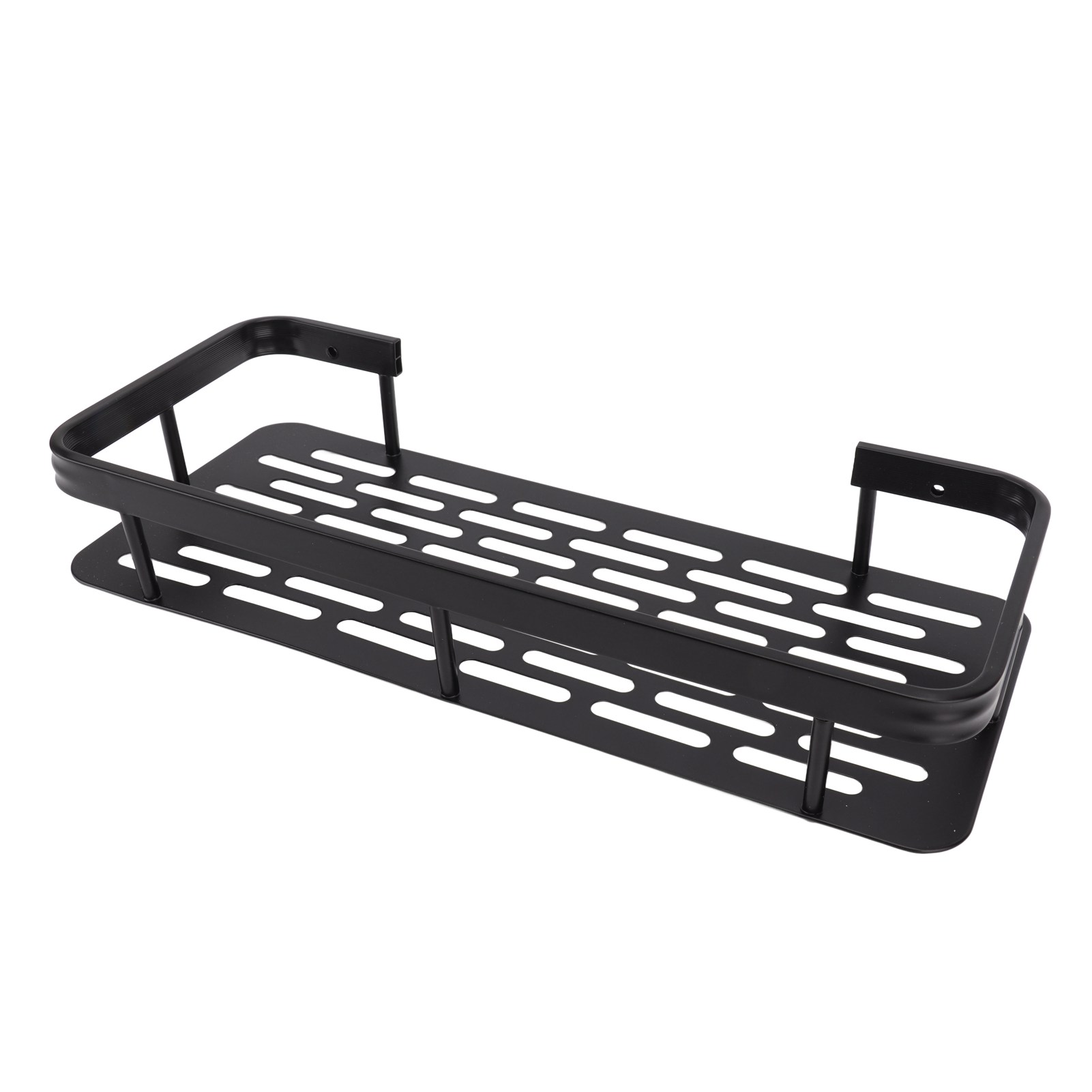 Einstufiges Duschregal, Robustes, Rostbeständiges Aluminium, Klebemontage, Für Bad, Schlafzimmer, Küche, Schwarz