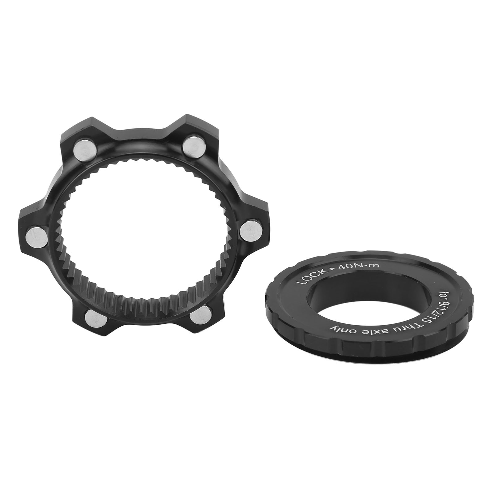 Aluminium-adapter Für Centerlock- Auf 6-loch-scheibenbremsaufnahme, Fahrradnaben-umrüstbasis Mit Schwarzer Verriegelungskappe