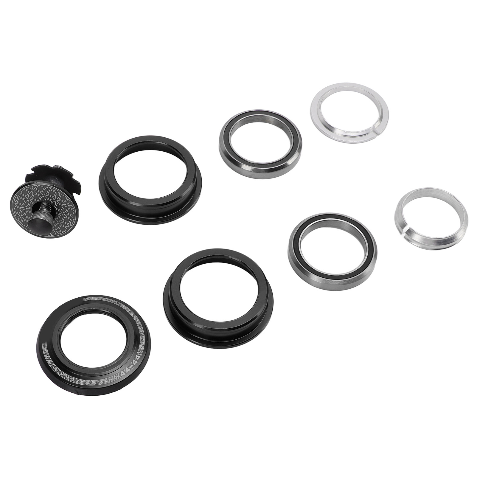 Viaron 44-mm-doppellager-steuersatz Für Fahrräder, Gabelvorbau, Mountainbikes, Schwarz