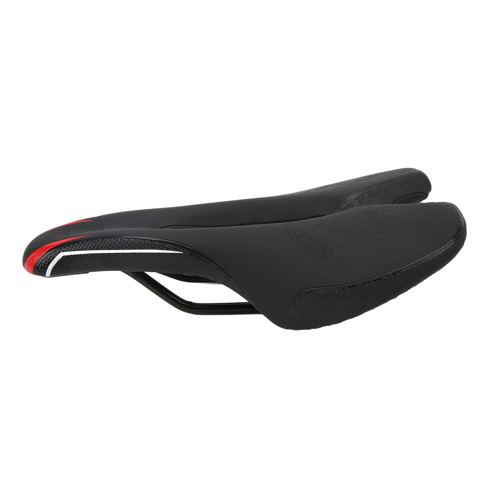 Elastischer Fahrradsattelbezug, Atmungsaktives Hohlkissen Für Mountainbikes, Schwarz Und Rot