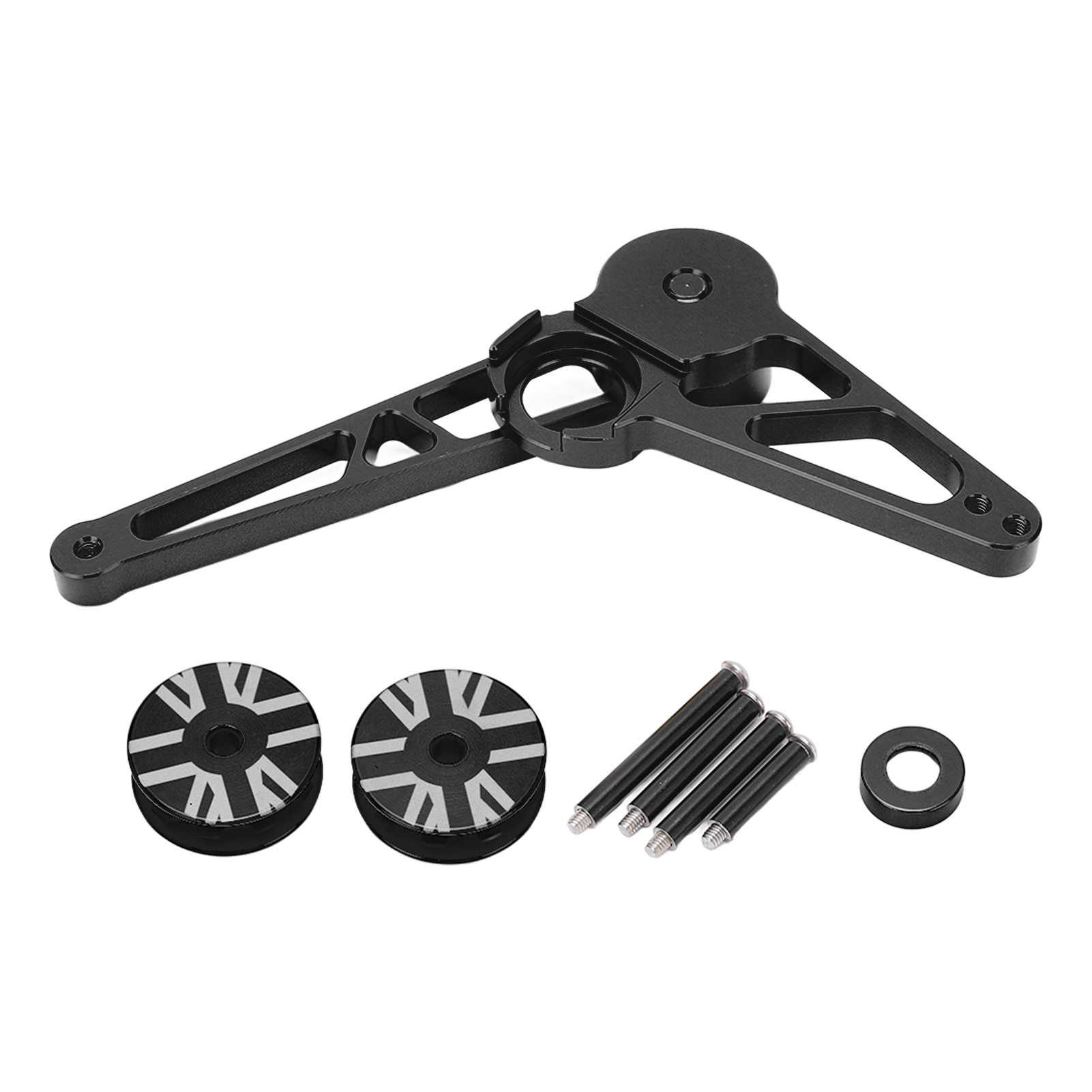 Kettenspanner Für Fahrräder Mit 1 Bis 6 Gängen, Cnc-gefräste Halterung Aus Aluminiumlegierung, Schwarzes Schaltwerk