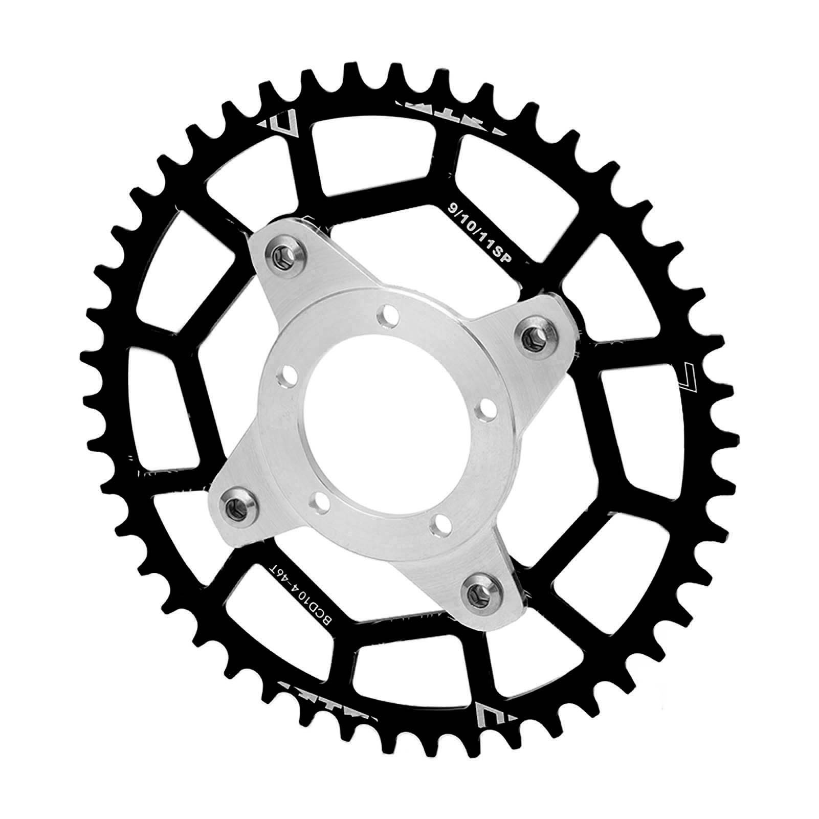 Ritzeladapter Für Fahrradmotoren, Hohe Härte, Präzision 46t 104bcd, Für Bafang Bbs01 Bbs02, Schwarz
