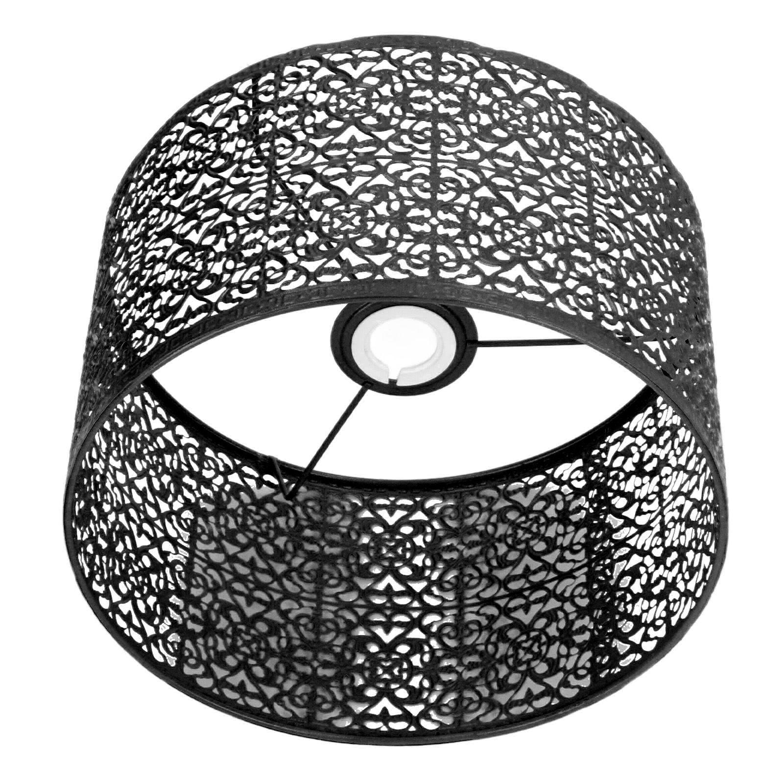 Lampenschirm Aus Perforiertem Metall, Universelle E27/e14-fassung, Gute Wärmeableitung, Eleganter Schwarzer Lampenschirm