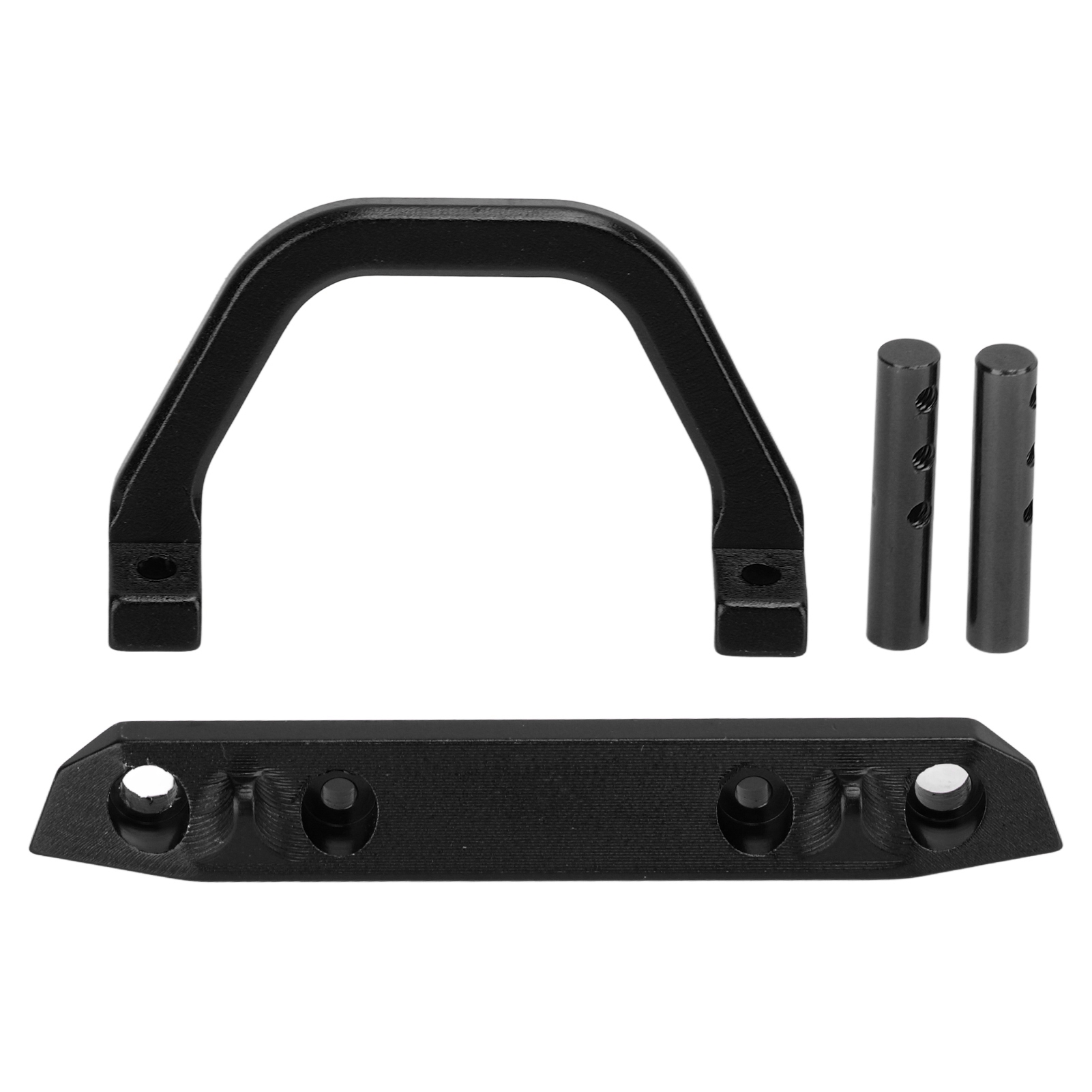 Frontstoßstange Aus Aluminium Mit Led-beleuchtung Für Axial Scx24 1/24 Rc-car, Schwarz
