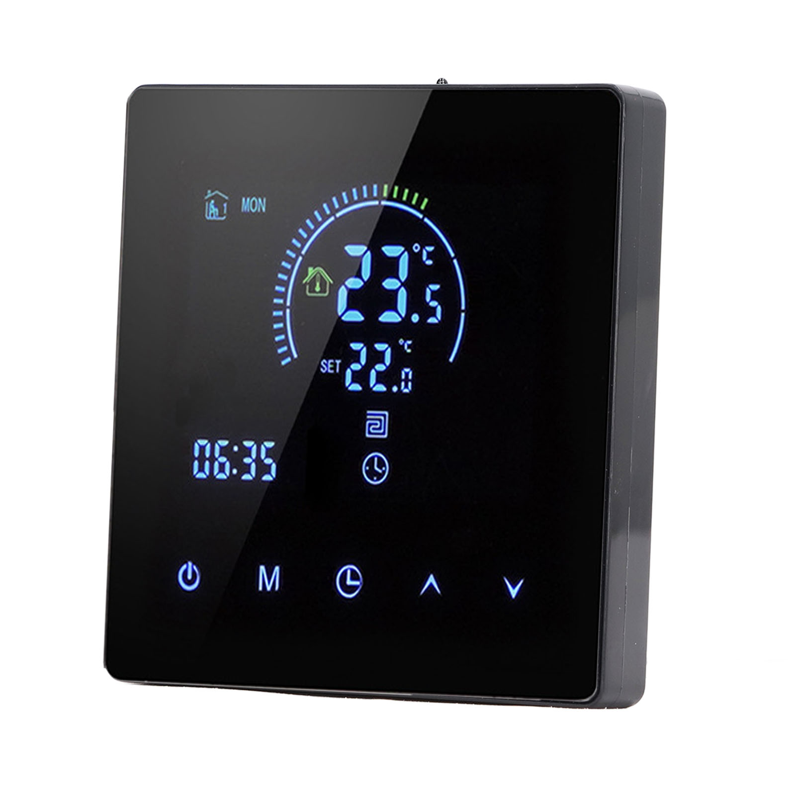Intelligenter 3a-thermostat Mit Farb-lcd-touchscreen Für Warmwasserboiler, Geeignet Für Zuhause, Büro, Einkaufszentrum, Geschäft, Schwarzes Modell, Wlan