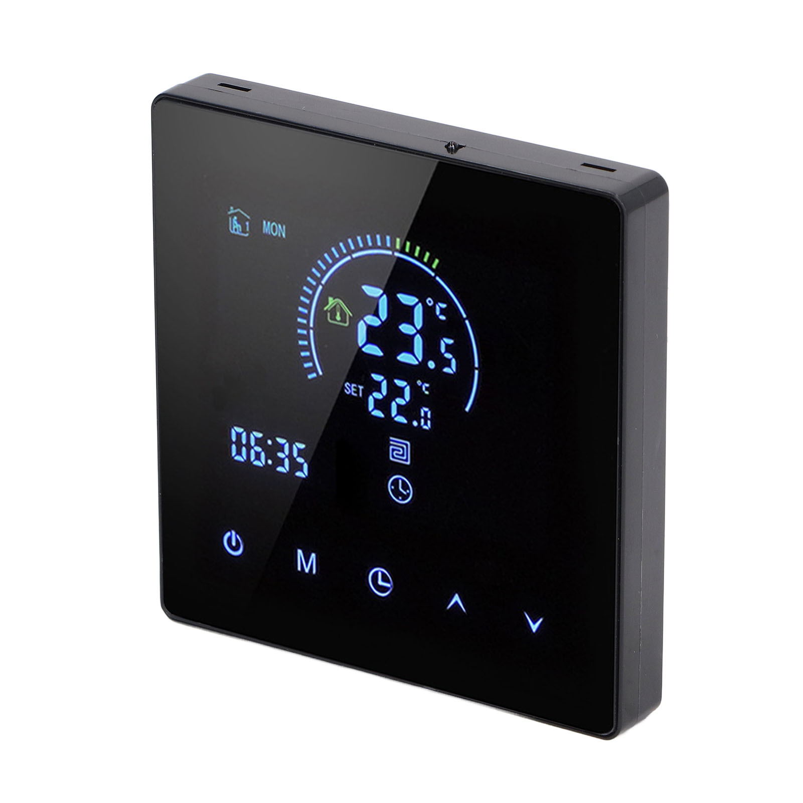 16a Digitalthermostat Mit Lcd-display, Programmierbar, Für Elektrische Heizung, Geeignet Für Zuhause, Büro, Hotel, 90–240 V Wechselstrom, Schwarz, Wlan-fähig