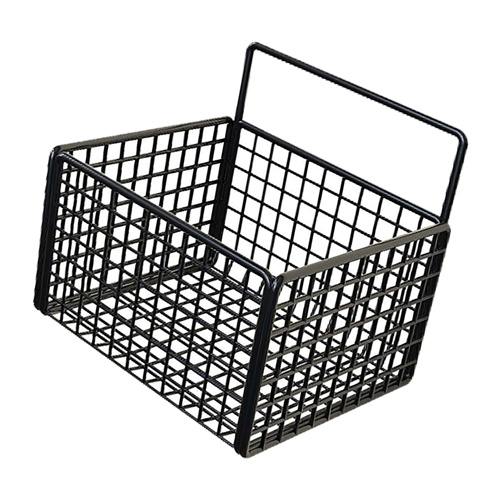 Wandmontierter, Selbstklebender Hängekorb Aus Metalldraht, Kein Bohren Erforderlich, Für Küche, Speisekammer Und Badezimmer, Schwarz
