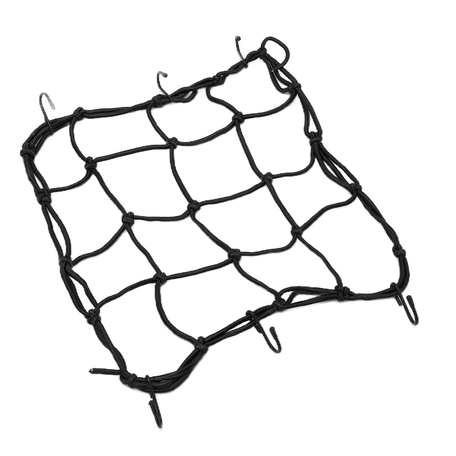 Robustes, Elastisches Nylon-gepäcknetz Mit Haken Für Rennräder, Mountainbikes, Motorräder Und Elektrofahrzeuge – Schwarz