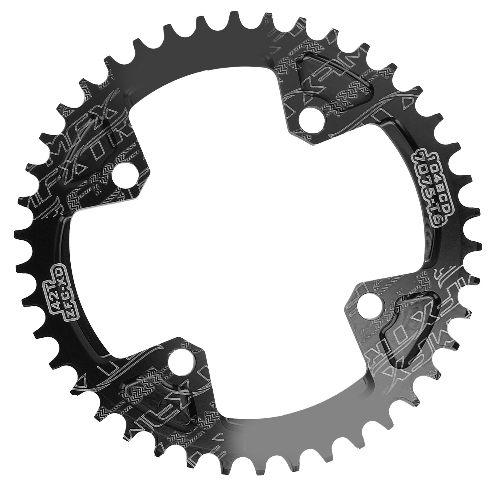 Fmfxtr 104bcd Kurbelgarnitur Kettenblatt Aluminiumlegierung Positiv Negativ 42t Mtb Fahrrad Kettenblatt Schwarz