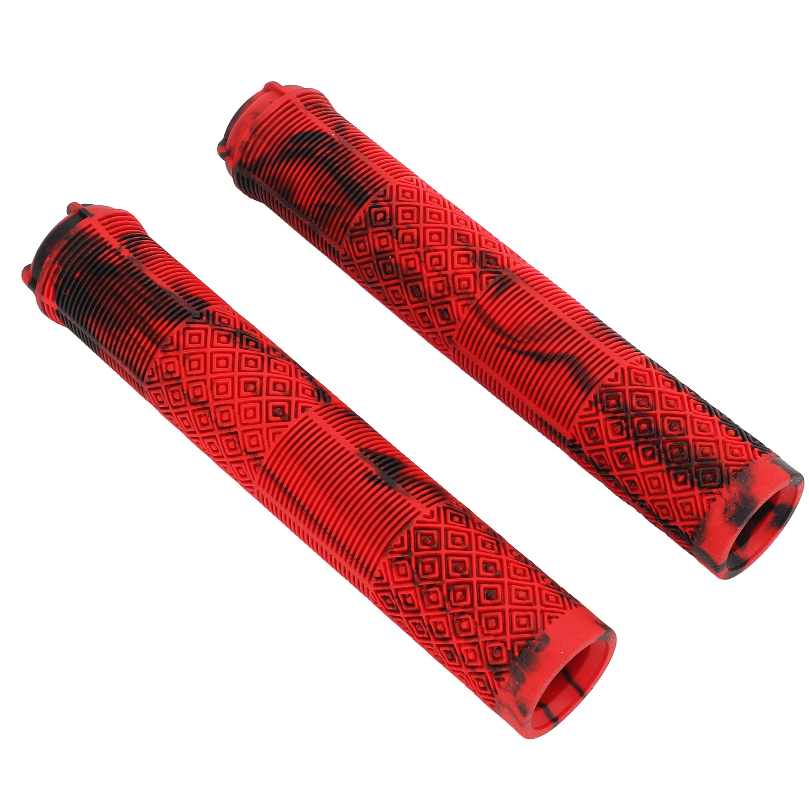 Paar 17 Cm Lange Fahrradlenkergriffe Aus Rutschfestem Tpe-gummi Für Standard-22,2-mm-lenker, Rot Und Schwarz