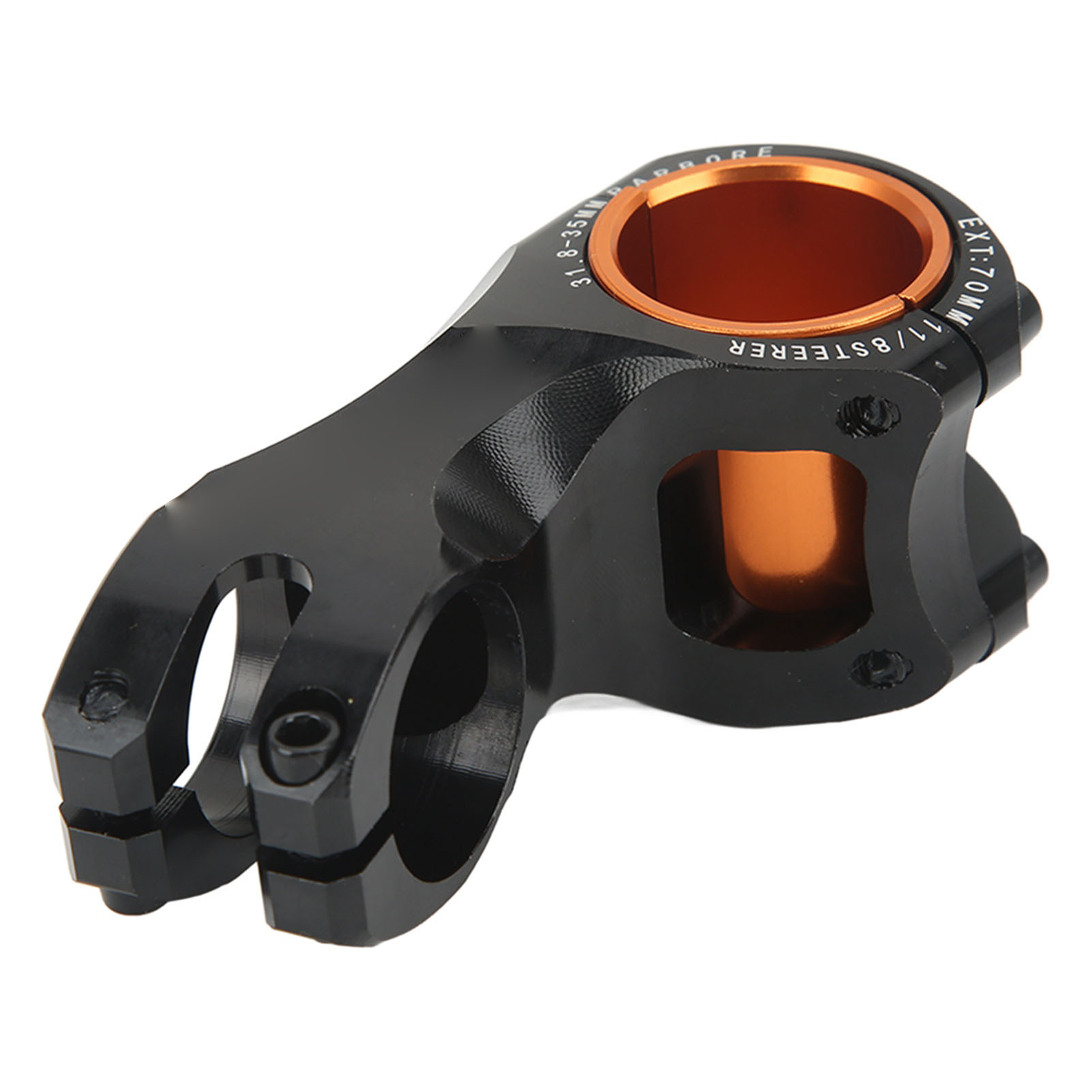 Ultraleichter 70-mm-vorbau Mit -17° Winkel Für 35-mm- Und 31,8-mm-rennrad- Und Mountainbike-lenker, Schwarz