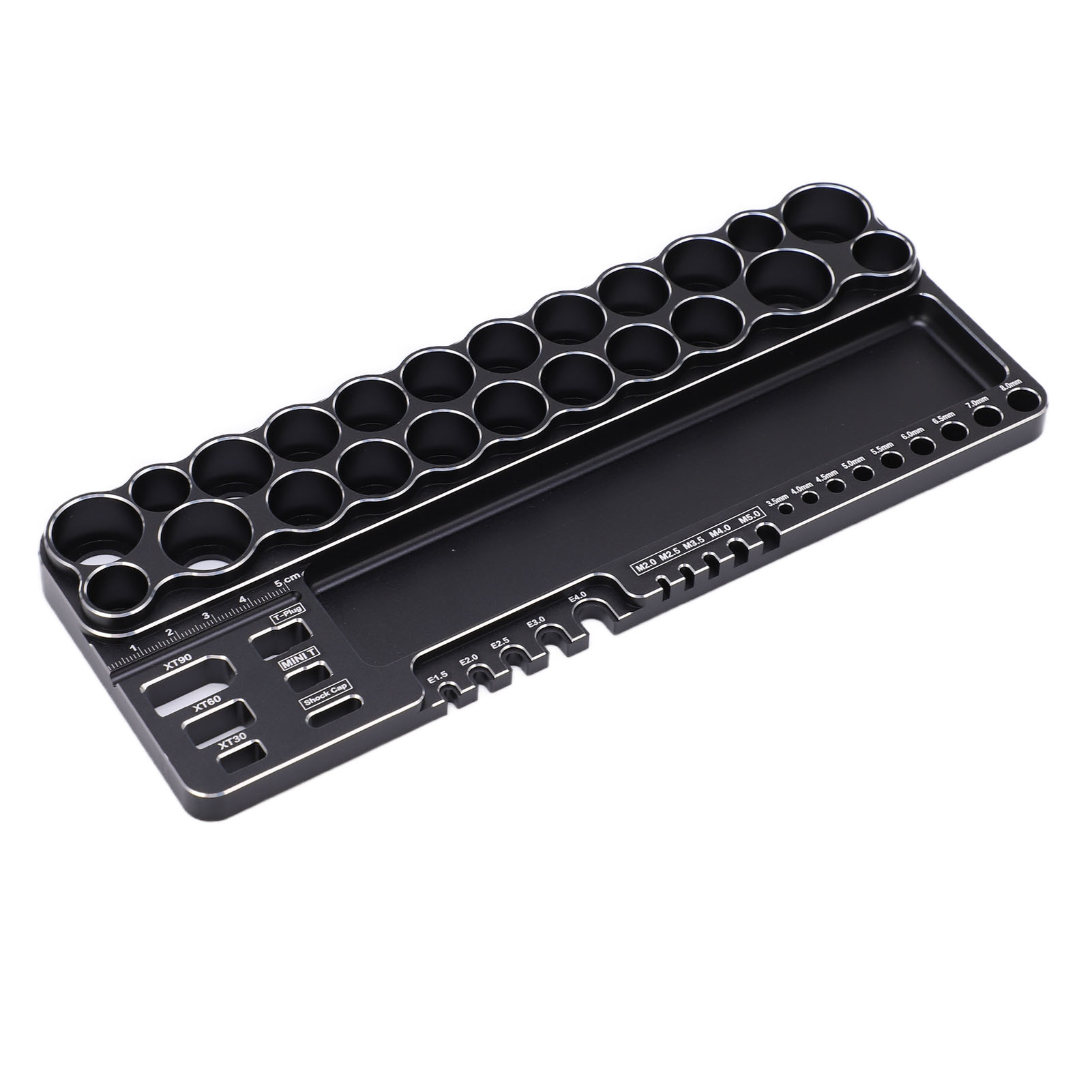 Werkzeugaufbewahrungsständer Aus Aluminiumlegierung Für Rc-modellbau, Organizer-set Mit Schraubendreher, Schere Und Befestigungslöchern – Schwarz