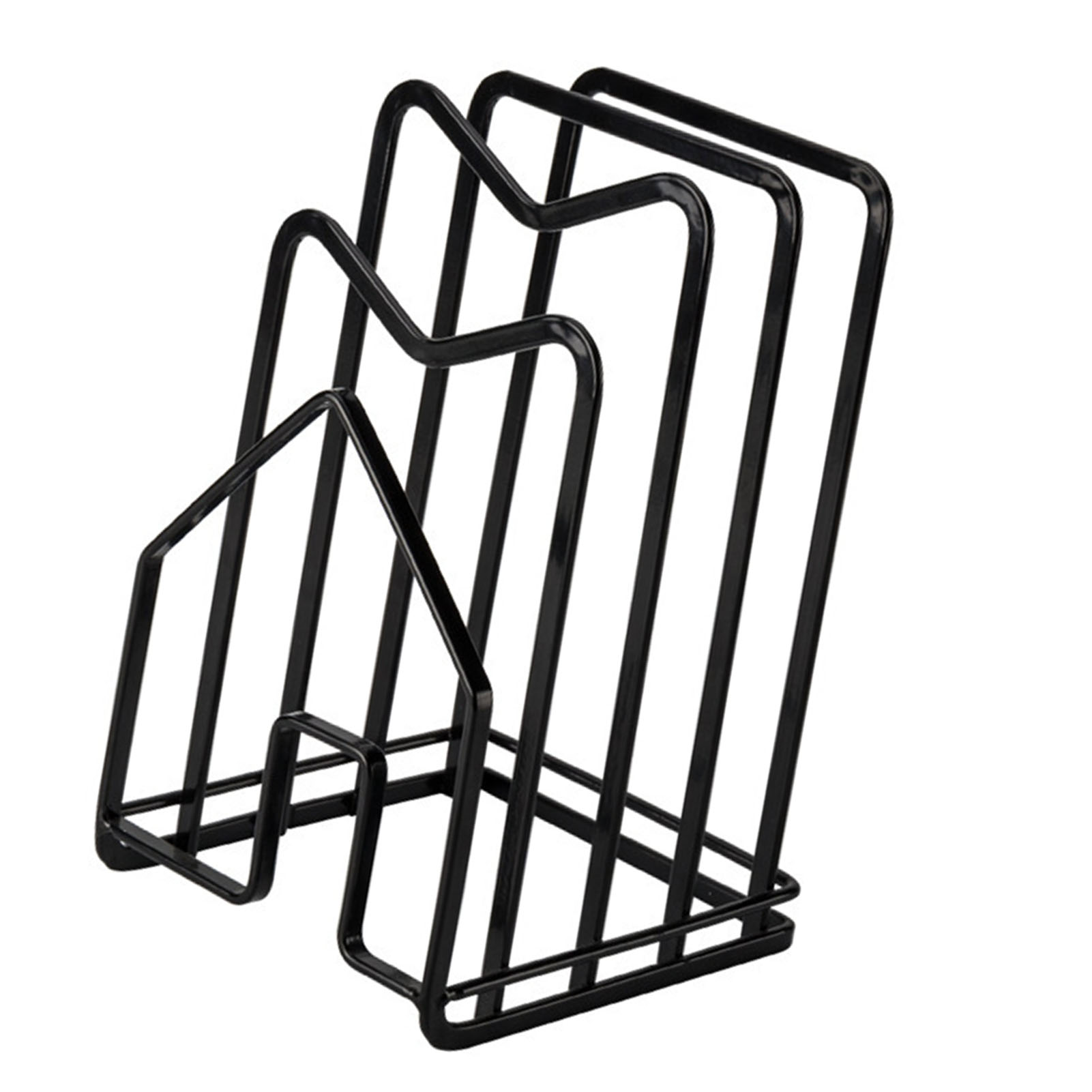 Aufbewahrungsständer Für Schneidebretter, Multifunktionaler Halter Für Töpfe, Pfannen Und Deckel Aus Gusseisen, Gute Belüftung, Küchenarbeitsplatten-organizer, Schwarz, Standardgröße