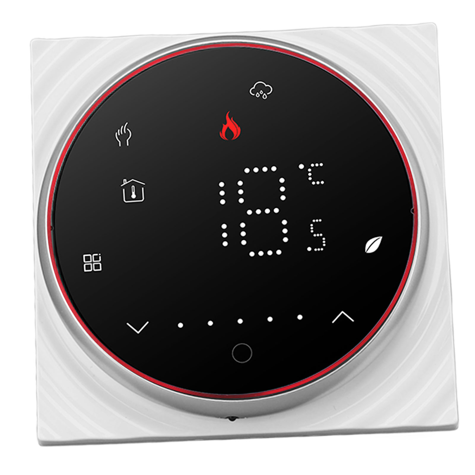 Intelligenter, Kabelloser Thermostat Mit Led-anzeige, Präziser Hochtemperaturregelung, Programmierbar Für Elektrische Heizung Und Klimaanlage, 95–240 V, Schwarz