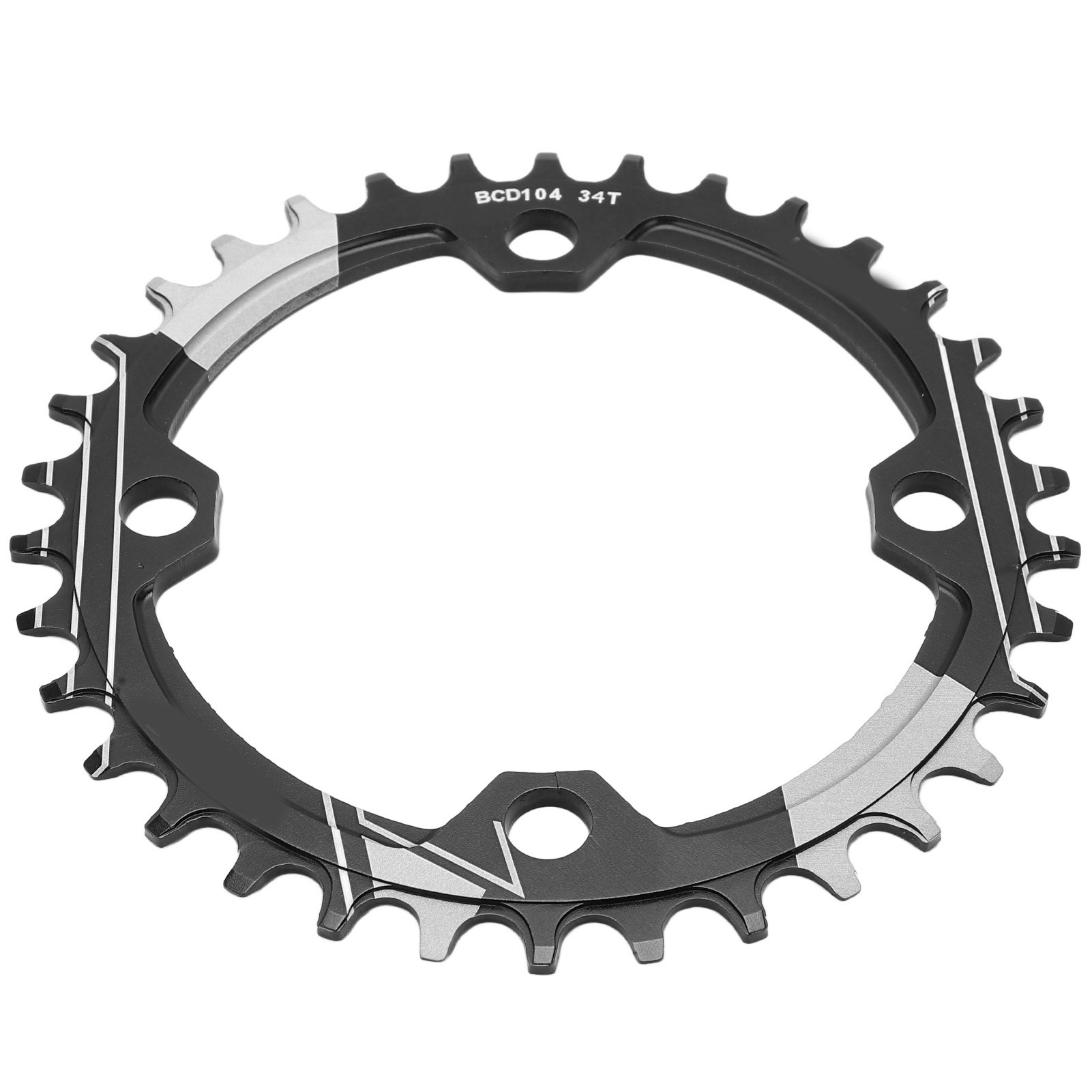 Lebycle 34t Mountainbike-kettenblatt, Aluminiumlegierung, Rostfrei, Mit Positiven Und Negativen Zähnen, Schwarz