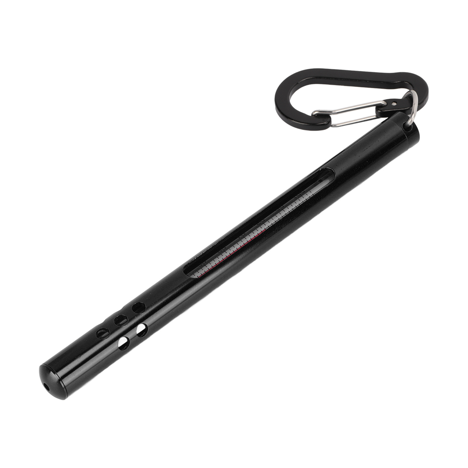 Thermometer Zum Messen Der Flusswassertemperatur Beim Fliegenfischen, Messwerkzeug Mit Karabiner, Schwarz