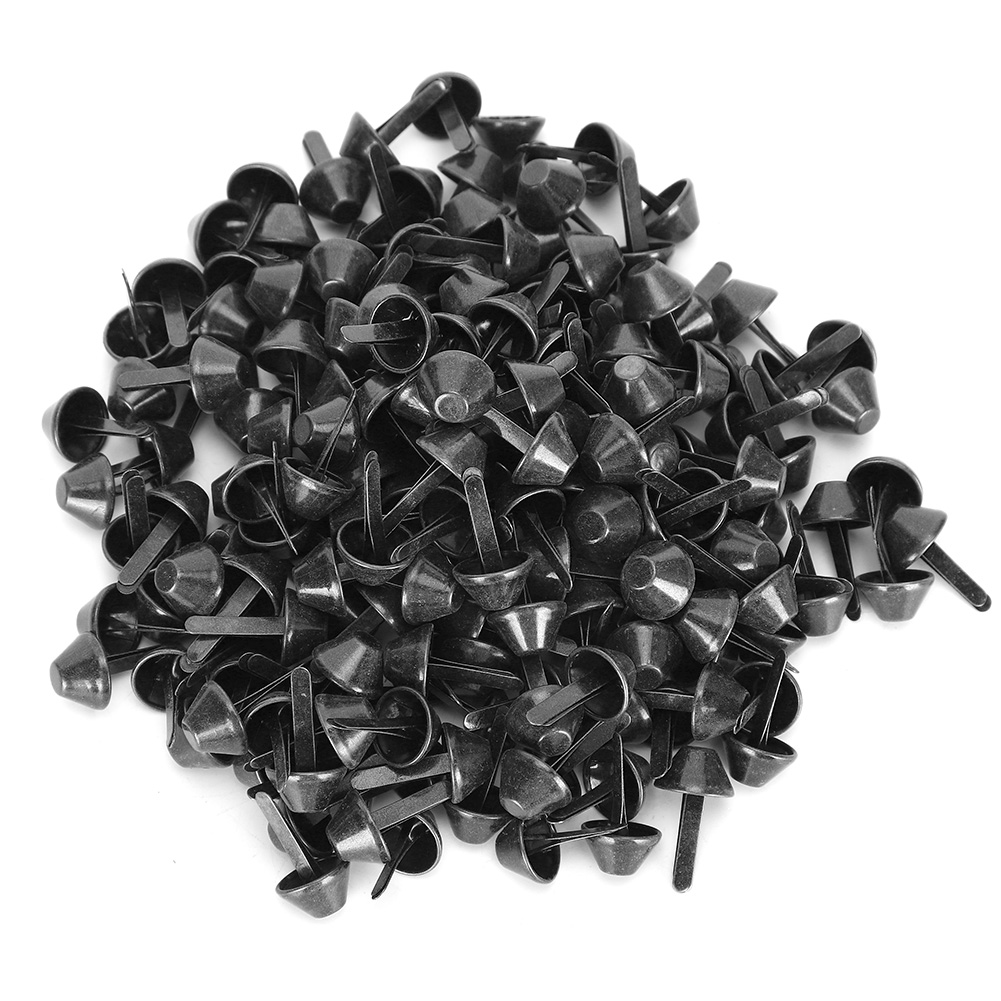 200 Flache Nägel (12 Mm) In Gunmetal-schwarz Für Diy-projekte Mit Ledergepäck Und Handtaschen