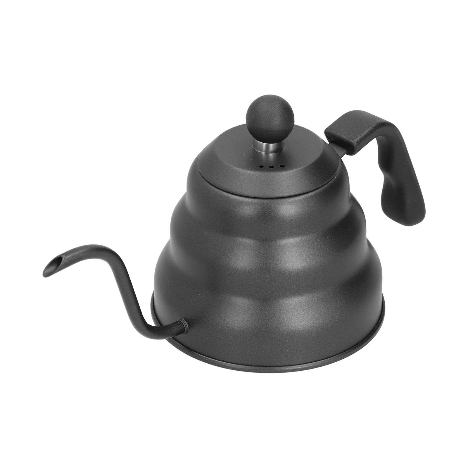 Wasserkocher/teekanne Aus Ptfe-edelstahl Mit Schwanenhalsausguss, 1 L, Schwarz, Für Filterkaffee