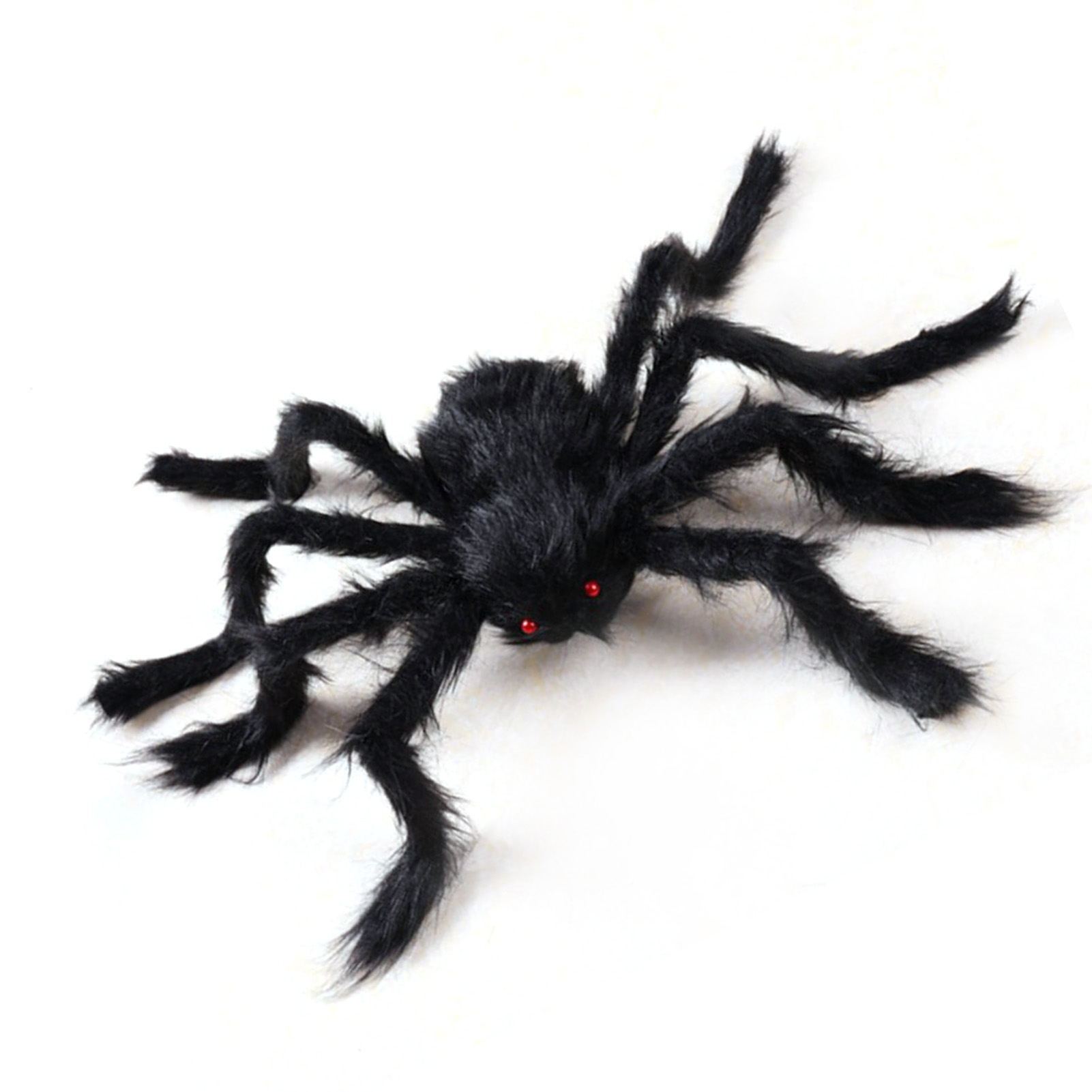 Realistische, Riesige Halloween-spinne Aus Kunstfell, Schwarz, Weich, Behaart, Beweglich, 200 Cm, Gruselige Dekoration Für Garten Oder Zuhause