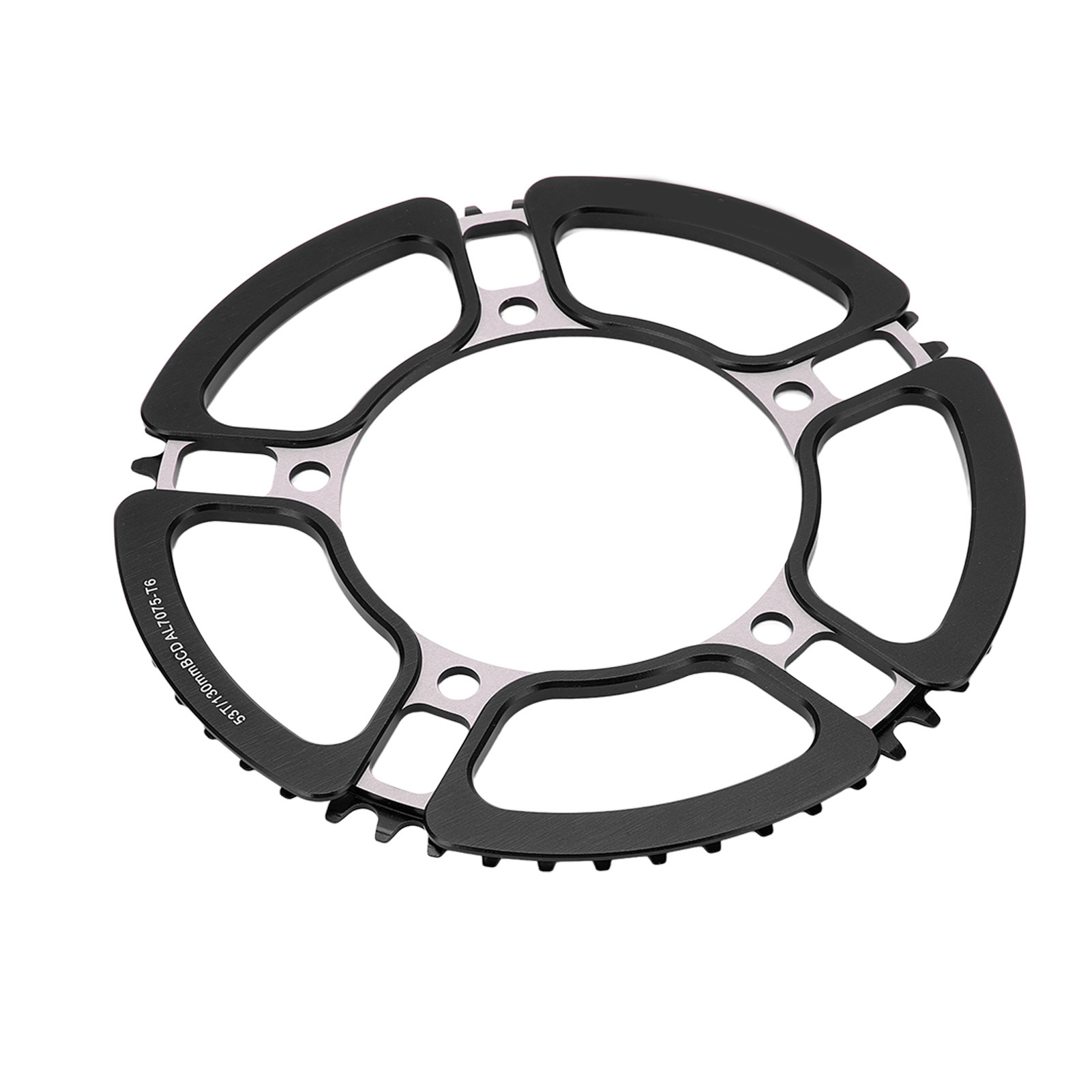 Litepro Lp 5-loch-kettenblatt 130bcd 53t Schwarz Für Faltkurbelgarnitur