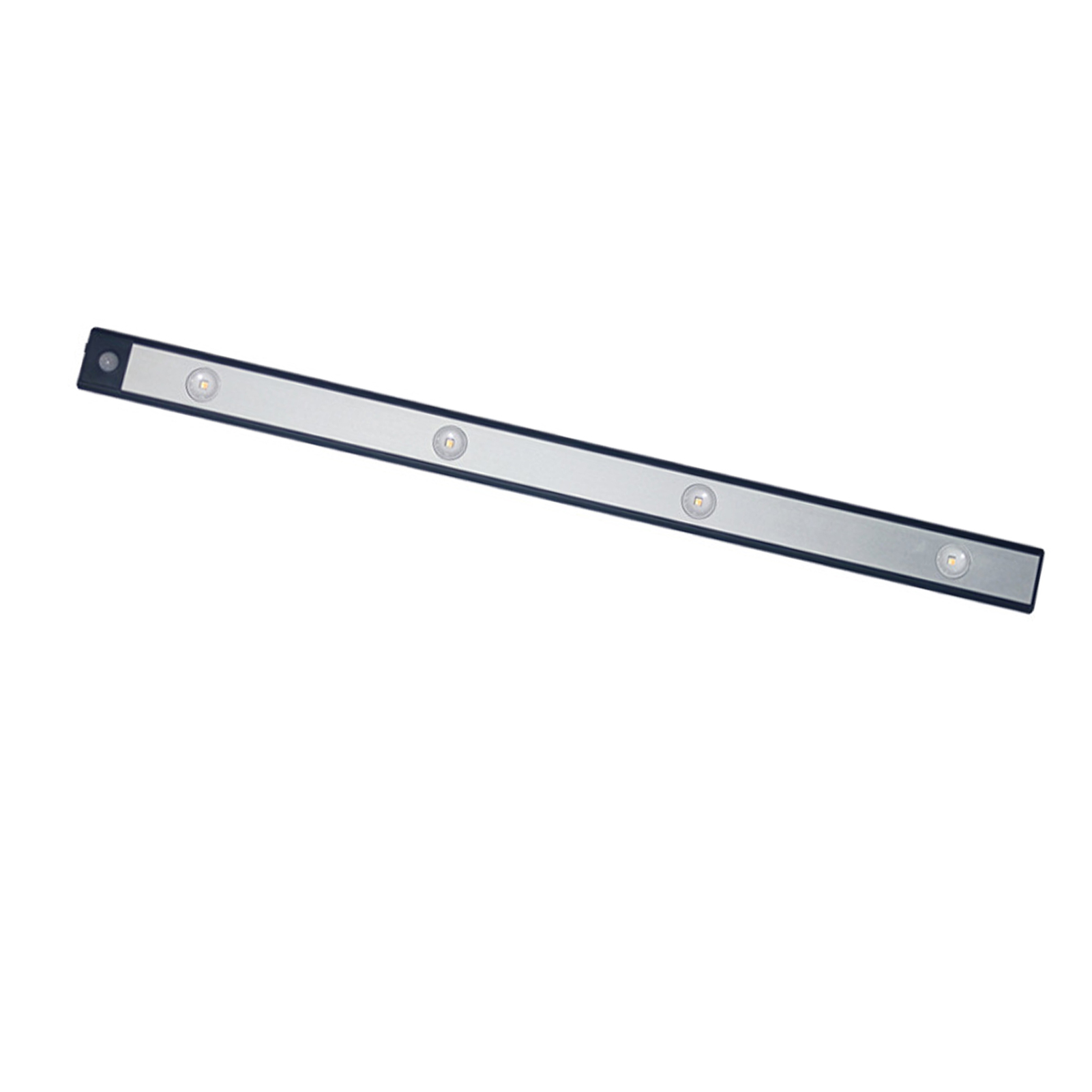 Ultradünne, Wiederaufladbare, Kabellose Led-schrankleuchte Mit Bewegungsmelder, 60 Cm/23,6 Zoll, Elegantes Schwarz