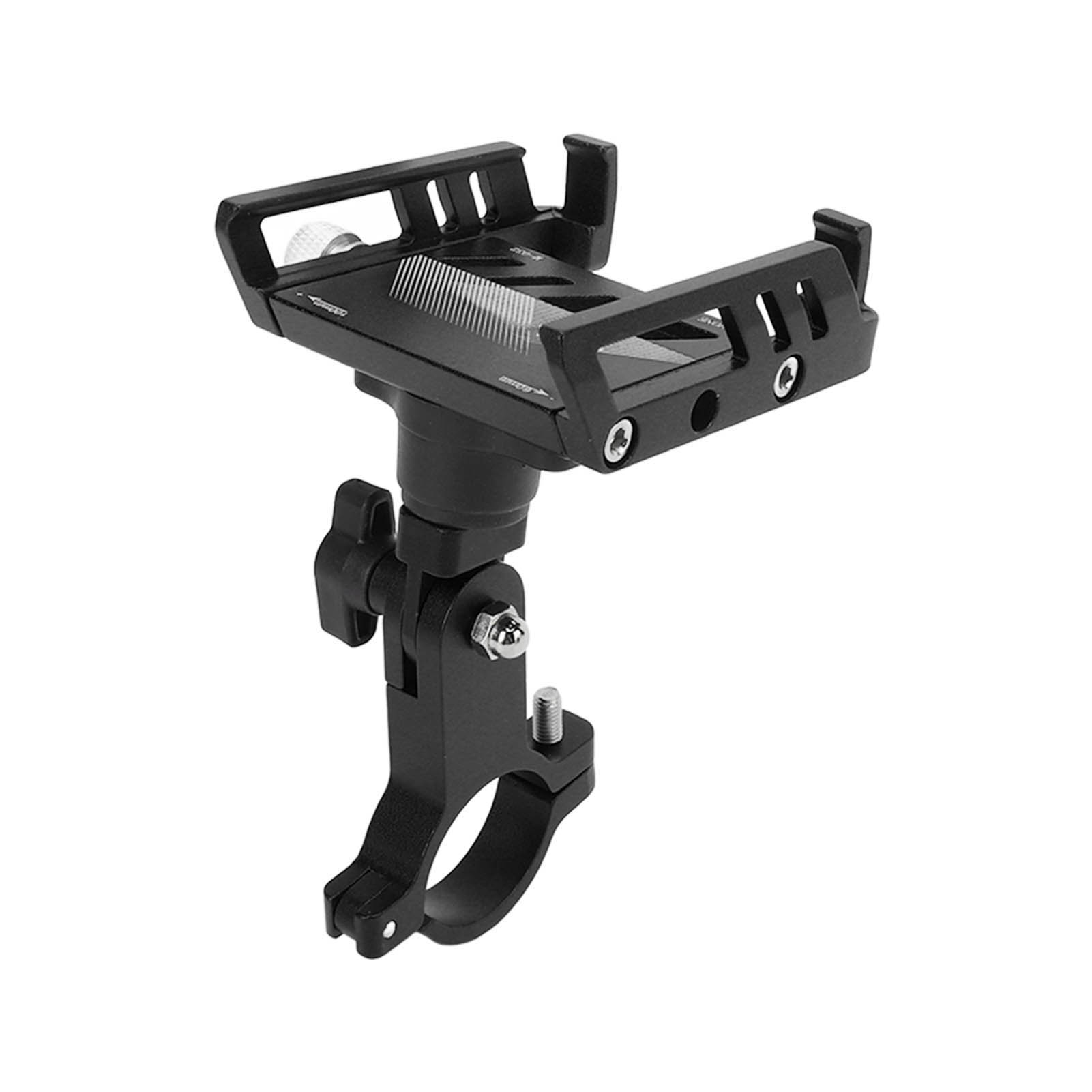 Meroca Handyhalterung Aus Aluminium Für Fahrräder, 360° Drehbar, Lenkerhalterung Für Mountainbikes Und Motorräder, Schwarz, Im Karton