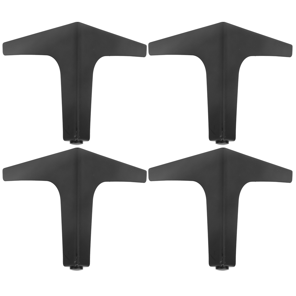 Schwarze, Galvanisierte Eisenmöbelbeine, 13 Cm, 4er-set, 1,8 Mm Dick, Für Sofa, Nachttisch Und Couchtisch