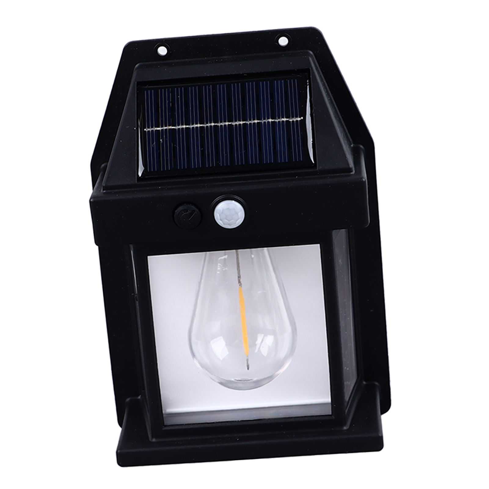Wasserdichte Solar-außenwandleuchte (1800 Mah) Mit Wolframtechnologie, Bewegungsmelder Und Schwarzer Fassadenbeleuchtung Für Die Gartendekoration