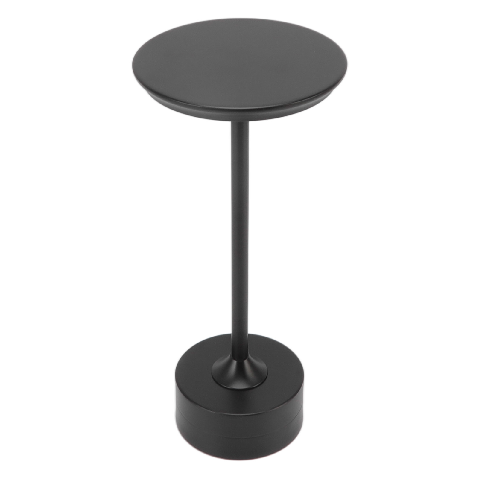 Wiederaufladbare Schwarze Led-nachttischlampe Aus Metall Mit 2000-mah-akku, 3 Helligkeitsstufen, Usb-c-anschluss Und Kabelloser Funktion