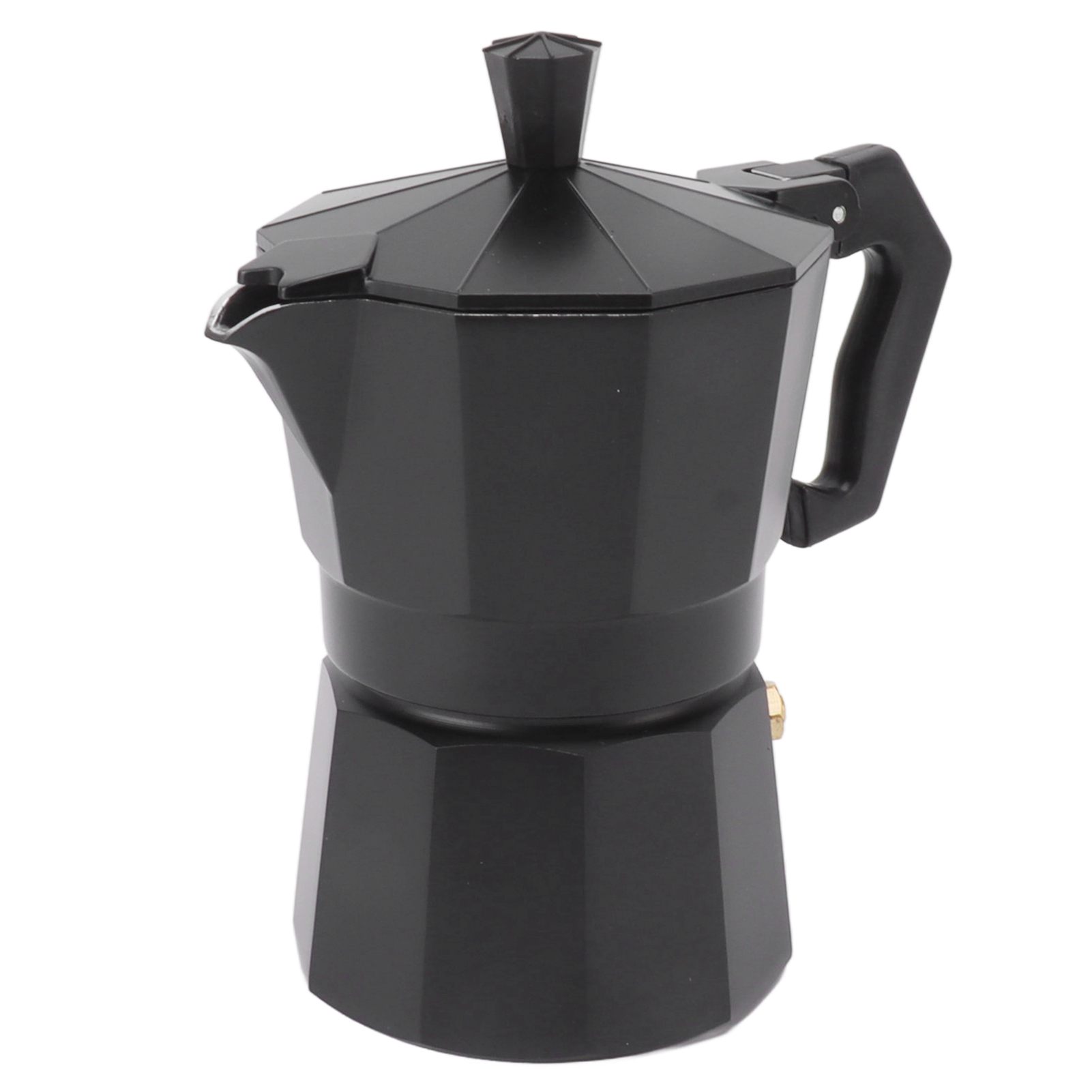 Italienische Moka-kaffeekanne Für Den Herd, Manuelle Kaffeemaschine Aus Aluminiumlegierung, Diy-küchenaccessoire, Schwarz, 150 Ml