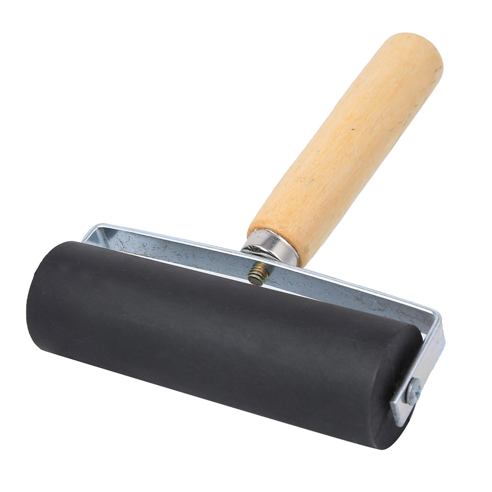 Schwarze Gummidruckwalze, Abnehmbarer Holzgriff, Diy- Und Kreativwerkzeug