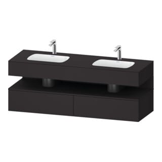 Duravit Einbauwaschtisch-Möbel-Set Qatego 160x55x60cm, Kon-WTU, B, graph matt