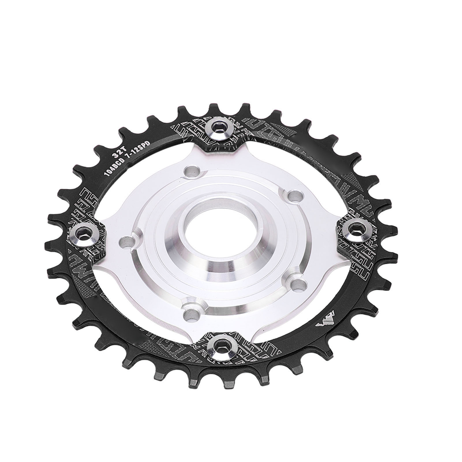104 Bcd 32t Ritzeladapterplatte 32 Zähne Positiv Negativ Umrüstsatz Tongsheng Schwarze Zentralmotorbasis