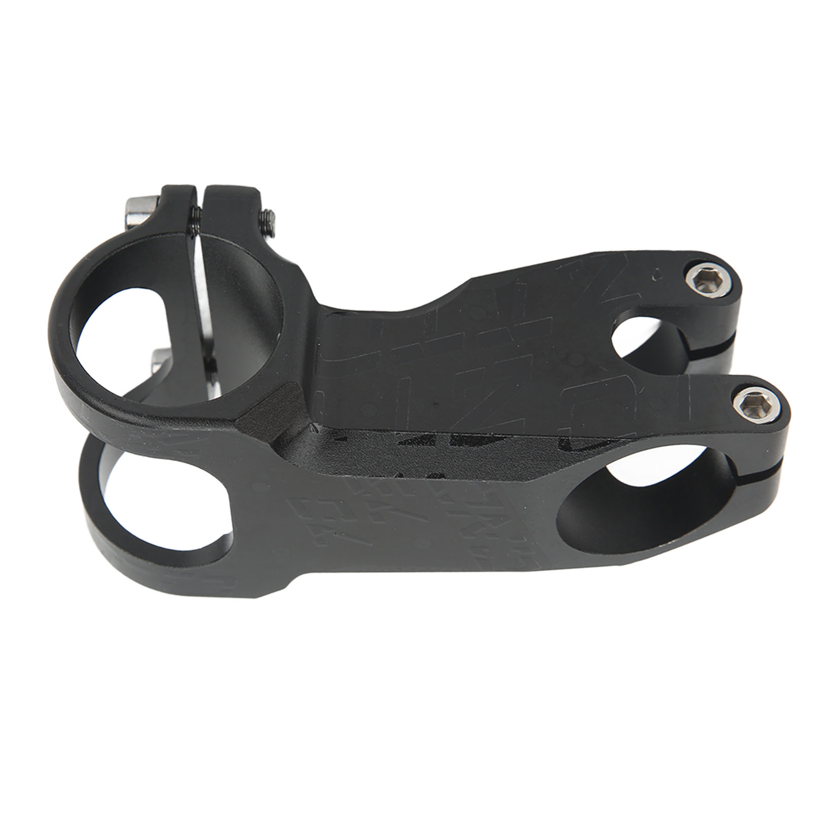 -17° Schwarzer Fahrradlenkervorbau, Hohl, Cnc-gefräst, Glänzende Oberfläche, Austauschbar, 60 Mm Mountainbike-vorbau