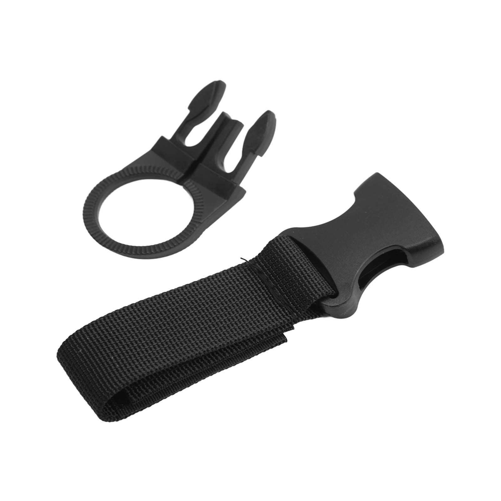 Outdoor-flaschenhalter Mit Karabinerhaken, Tragering Für Wasserflaschen, Wandern & Camping, Schwarz