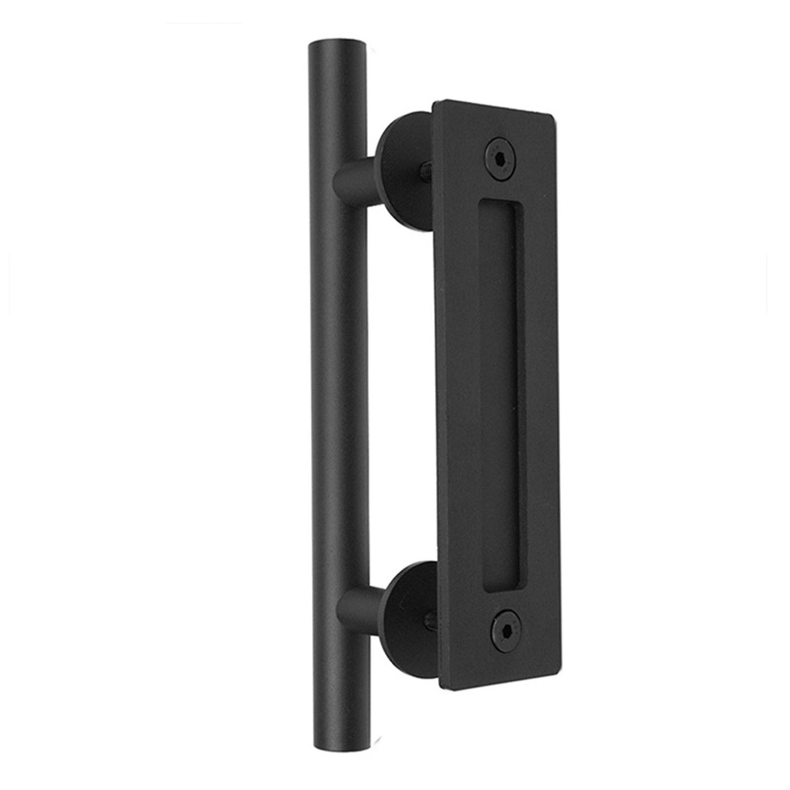 Runder, 4,8 Mm Dicker Schiebetürgriff Aus Kohlenstoffstahl, Doppelseitig, Zum Drücken Und Ziehen, Schwarz