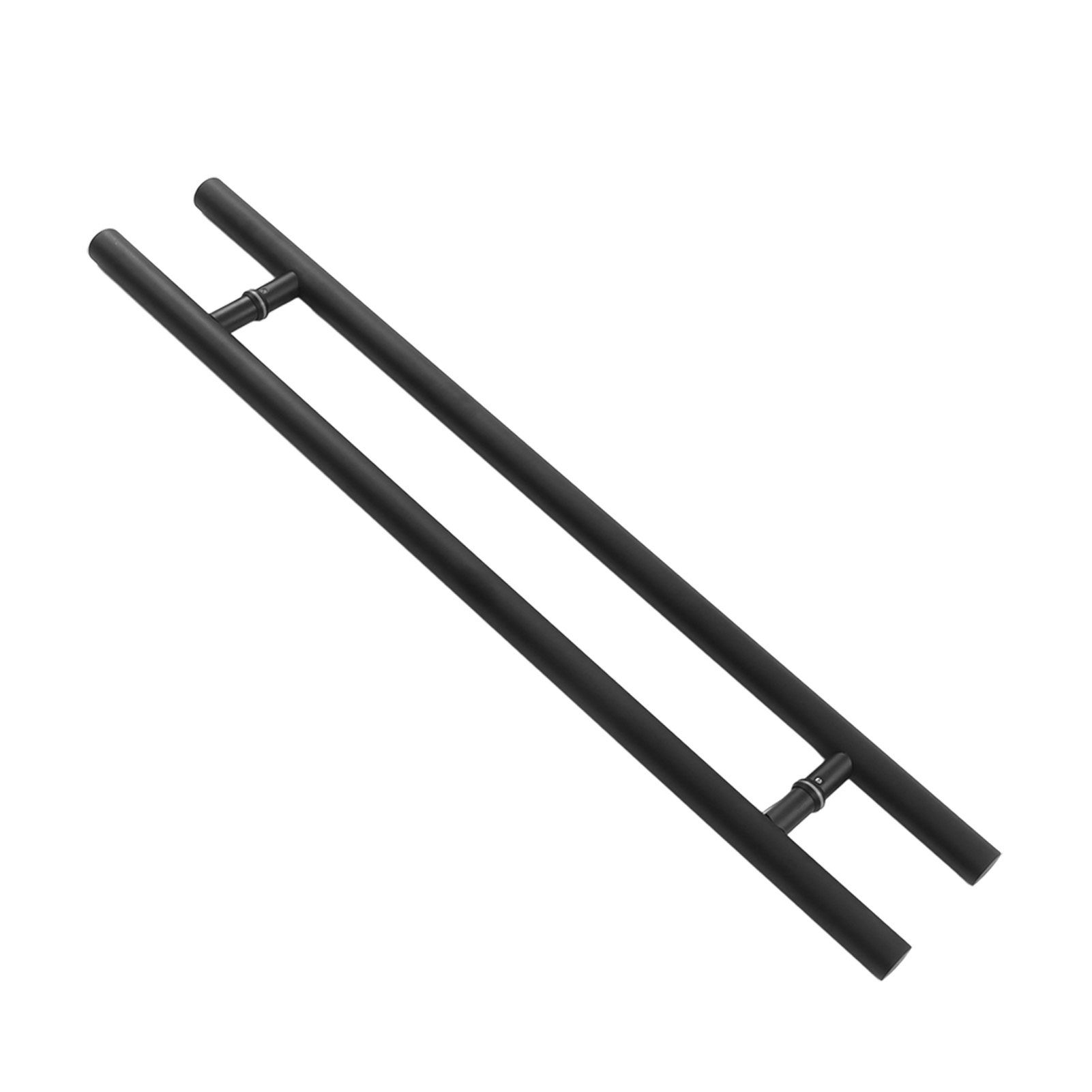 Türgriff Aus Schwarzem Edelstahl Mit Glasfront, Ergonomisches Design, Druck- Und Zugfunktion Für Innen- Und Außentüren