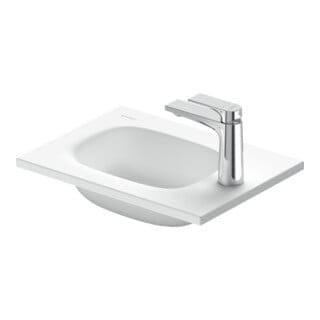 Duravit Möbelwaschtisch DuroCast Plus Sivida 41x33cm, mit Hahnloch rechts, weiß