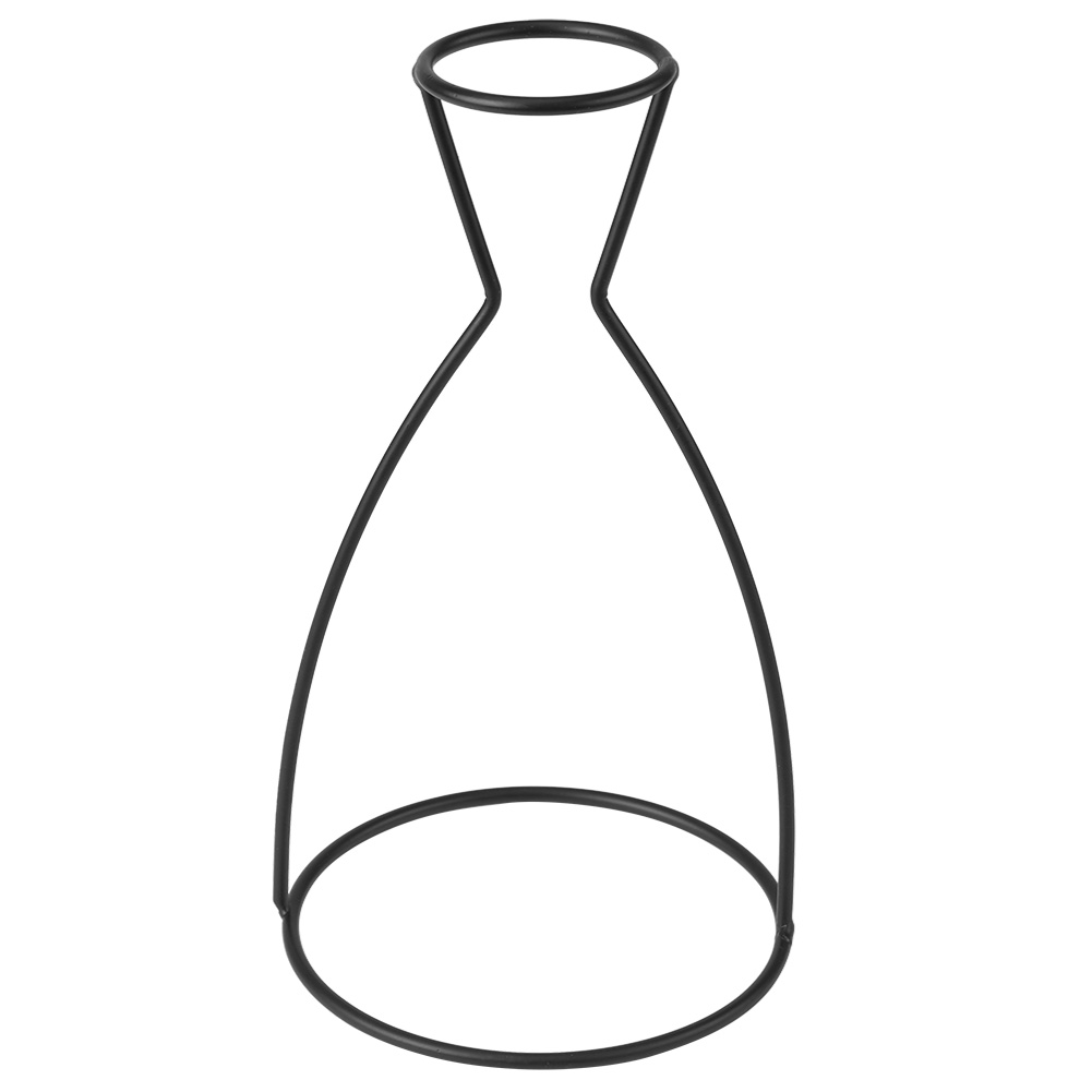 Dekorativer Schwarzer Metall-blumenvasenrahmen Für Pflanzen, Zuhause, Café, Wanddekoration (a)