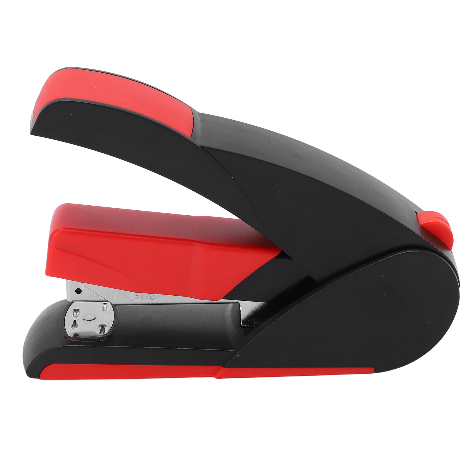 Hefter Für 20 Blatt, 100 Heftklammern, Große Kapazität, Sparsam, Tragbar, Ergonomischer Griff, Büro, Schreibtisch, 5652 Schwarz (rot)